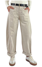 Susymix - Pantalone ovetto con elastico - Sabbia