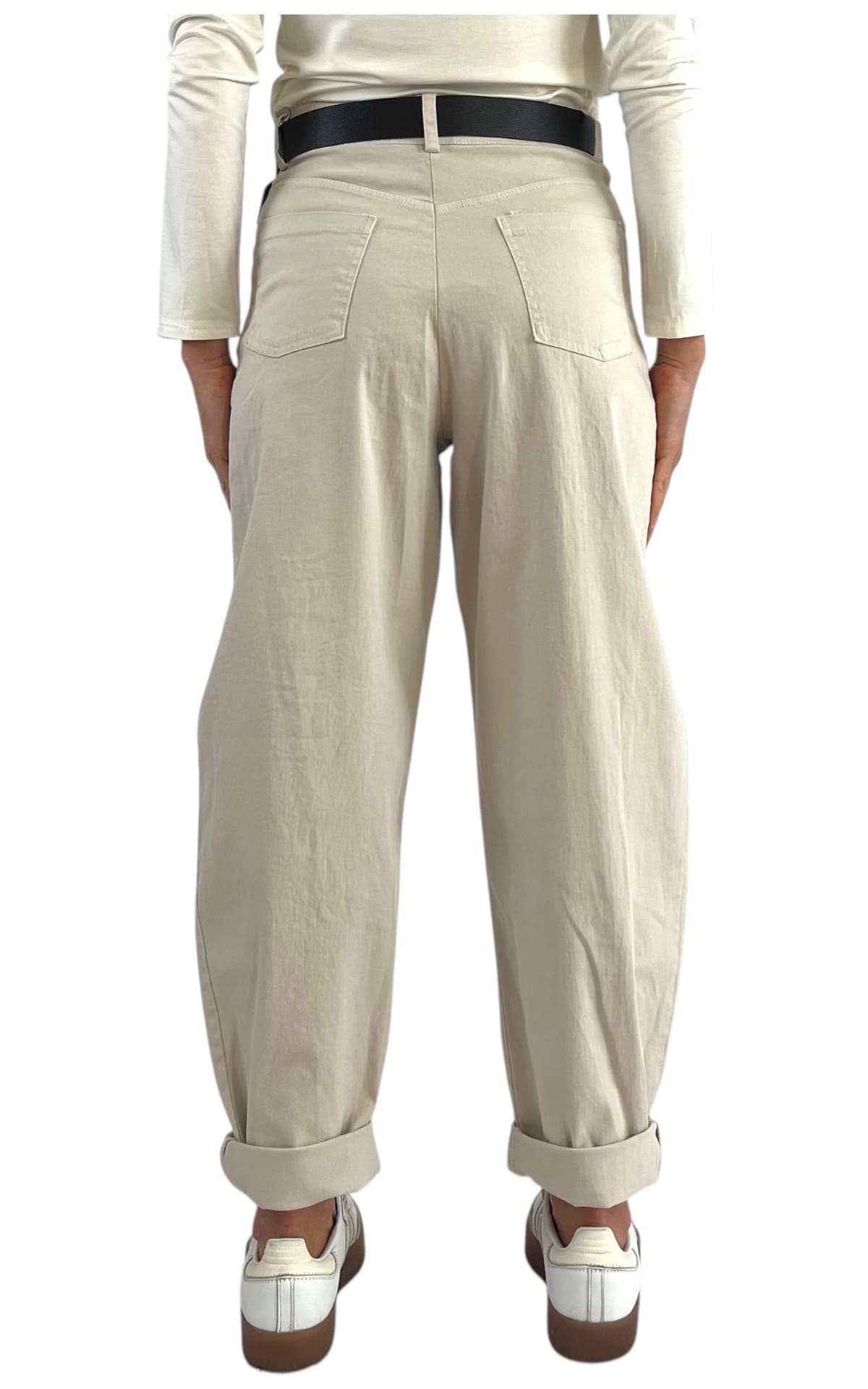 Susymix - Pantalone ovetto senza elastico - Sabbia