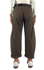 Susymix - Pantalone ovetto con elastico - Moro
