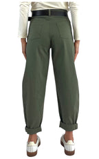 Susymix - Pantalone ovetto senza elastico - Verde militare