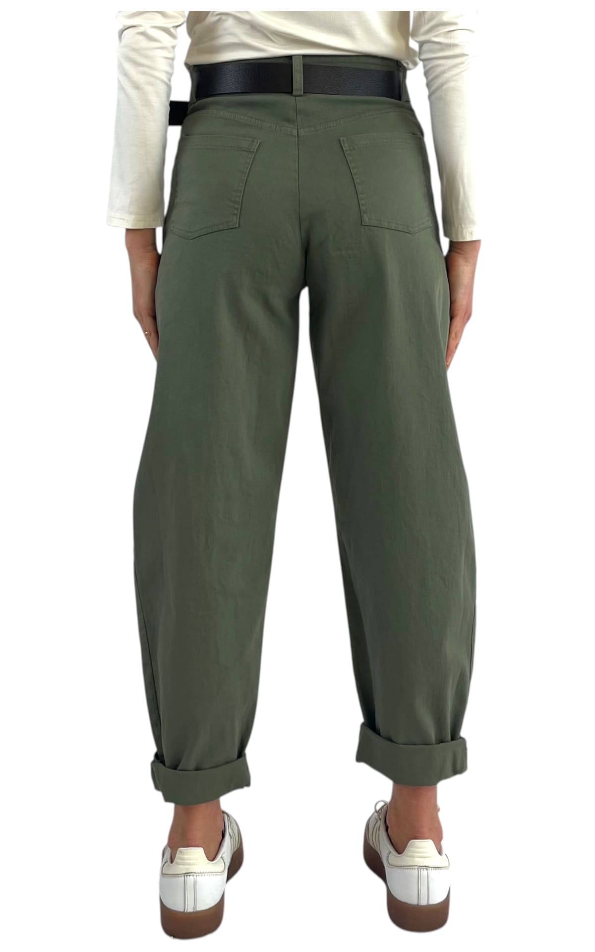 Susymix - Pantalone ovetto senza elastico - Verde militare