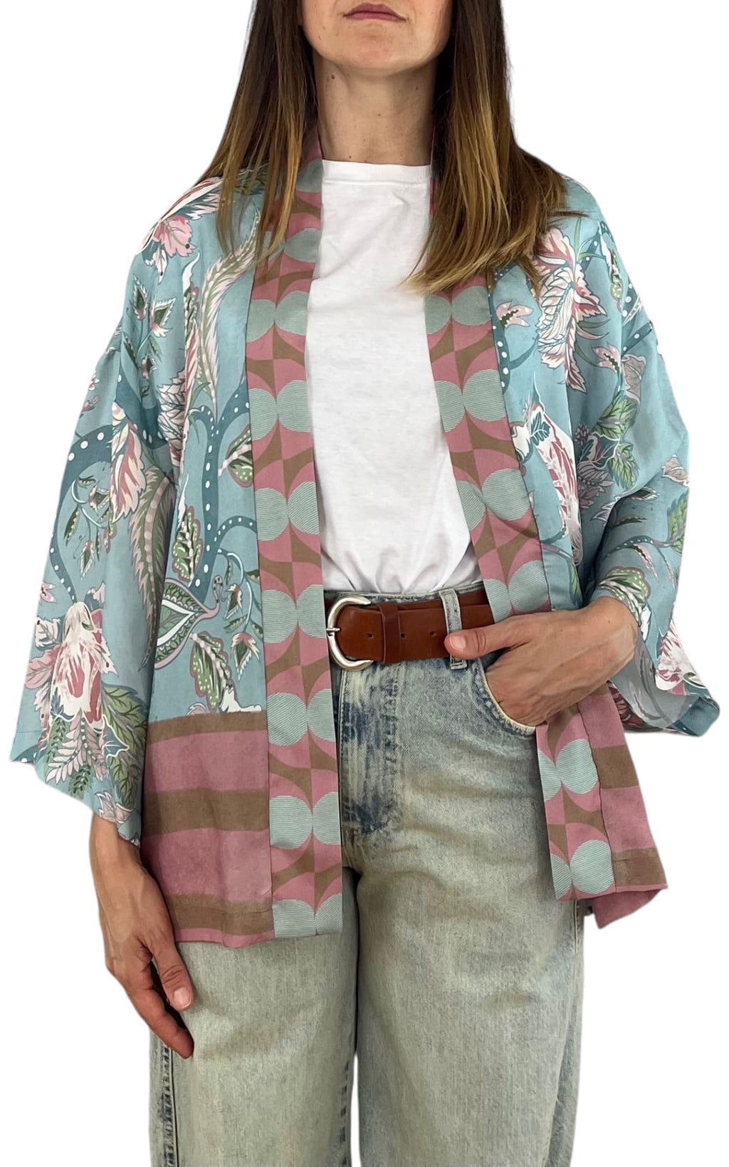 WU'SIDE - Giacca kimono - Azzurro