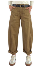 Susymix- Pantalone ovetto con elastico - Cammello