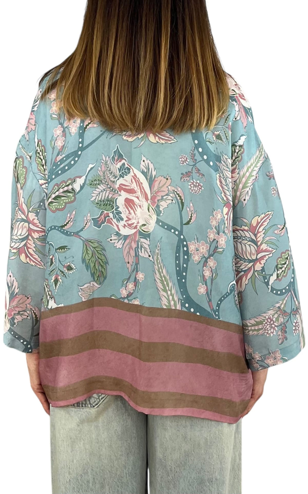 WU'SIDE - Giacca kimono - Azzurro