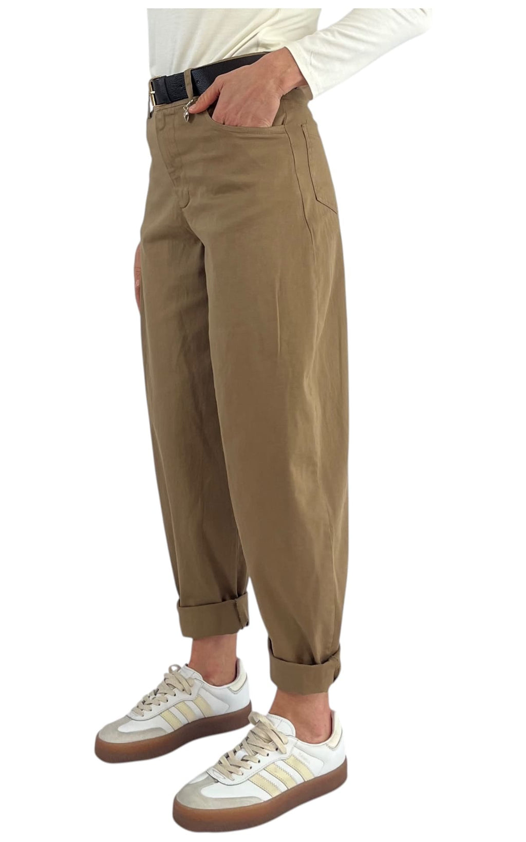Susymix - Pantalone ovetto senza elastico - Camel