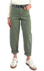 Susymix - Pantalone ovetto senza elastico - Verde militare
