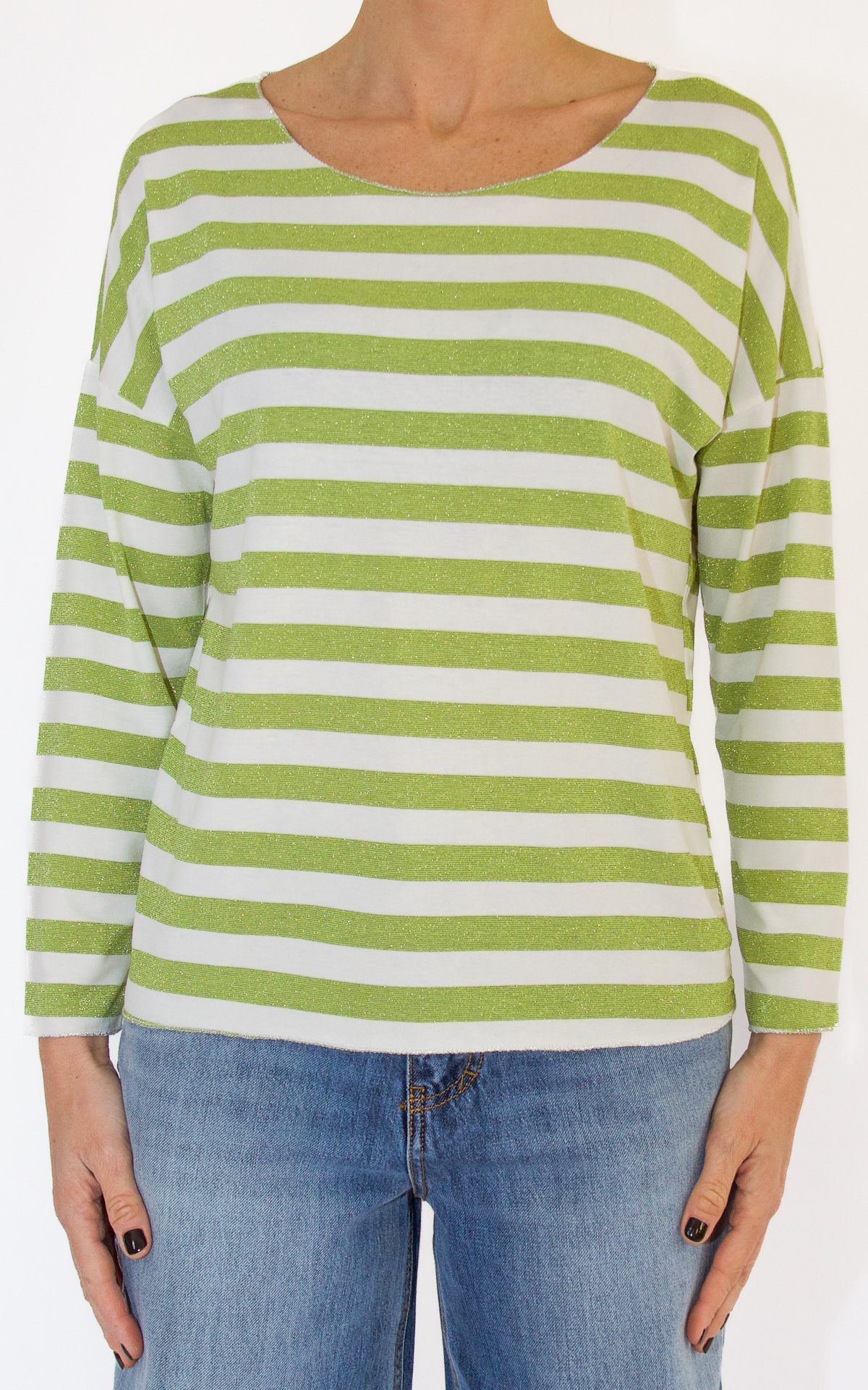 (image for) Initial – t-shirt riga lurex – verde