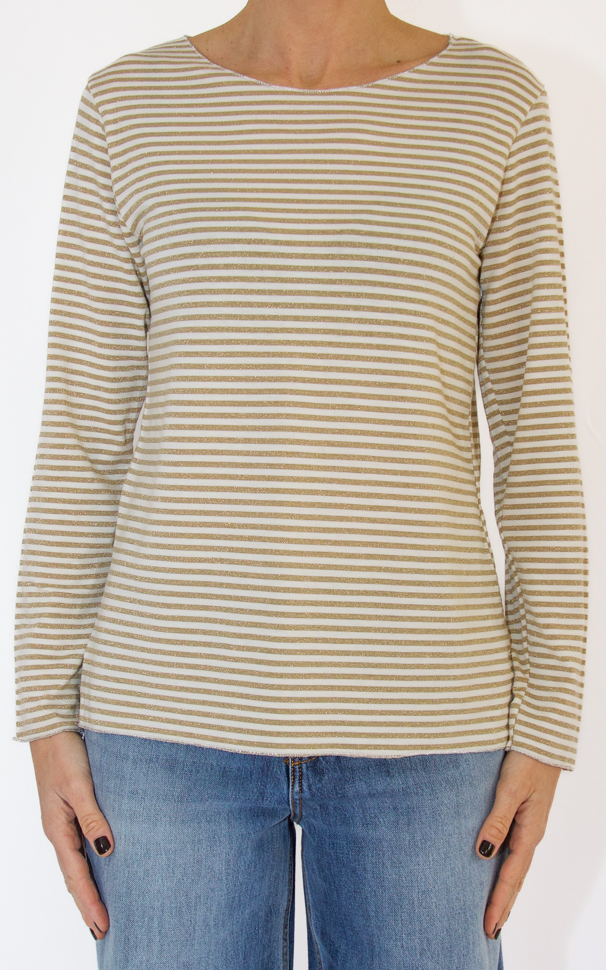 Initial – t-shirt riga lurex – oro (image for) Initial – t-shirt riga lurex – oro