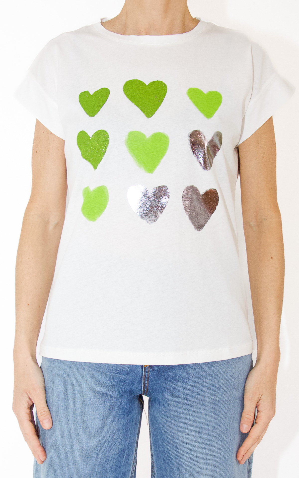 (image for) Off-On – t-shirt cuori – verde