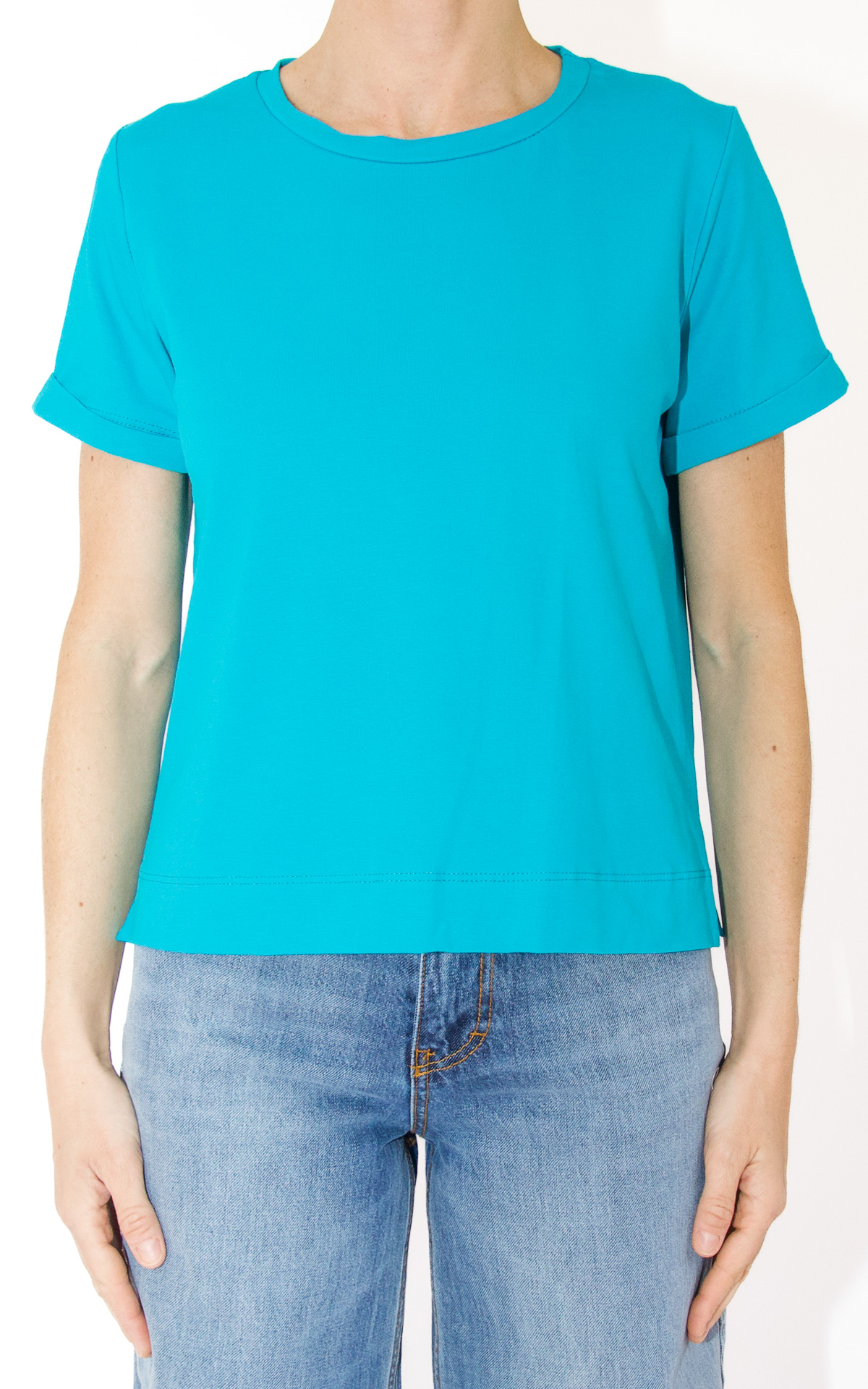 Off-On - t-shirt girocollo - azzurra