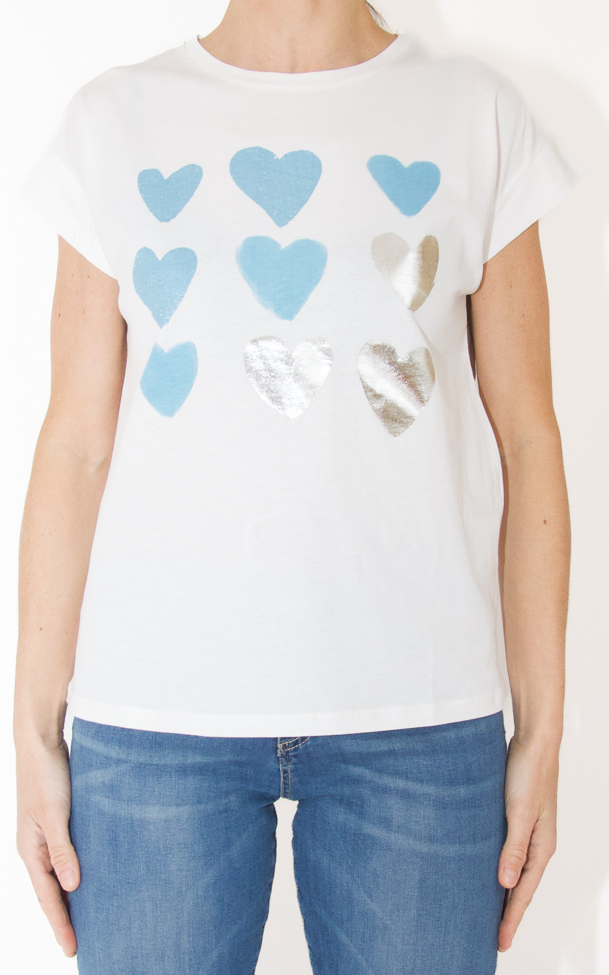 (image for) Off-On – t-shirt cuori – celeste