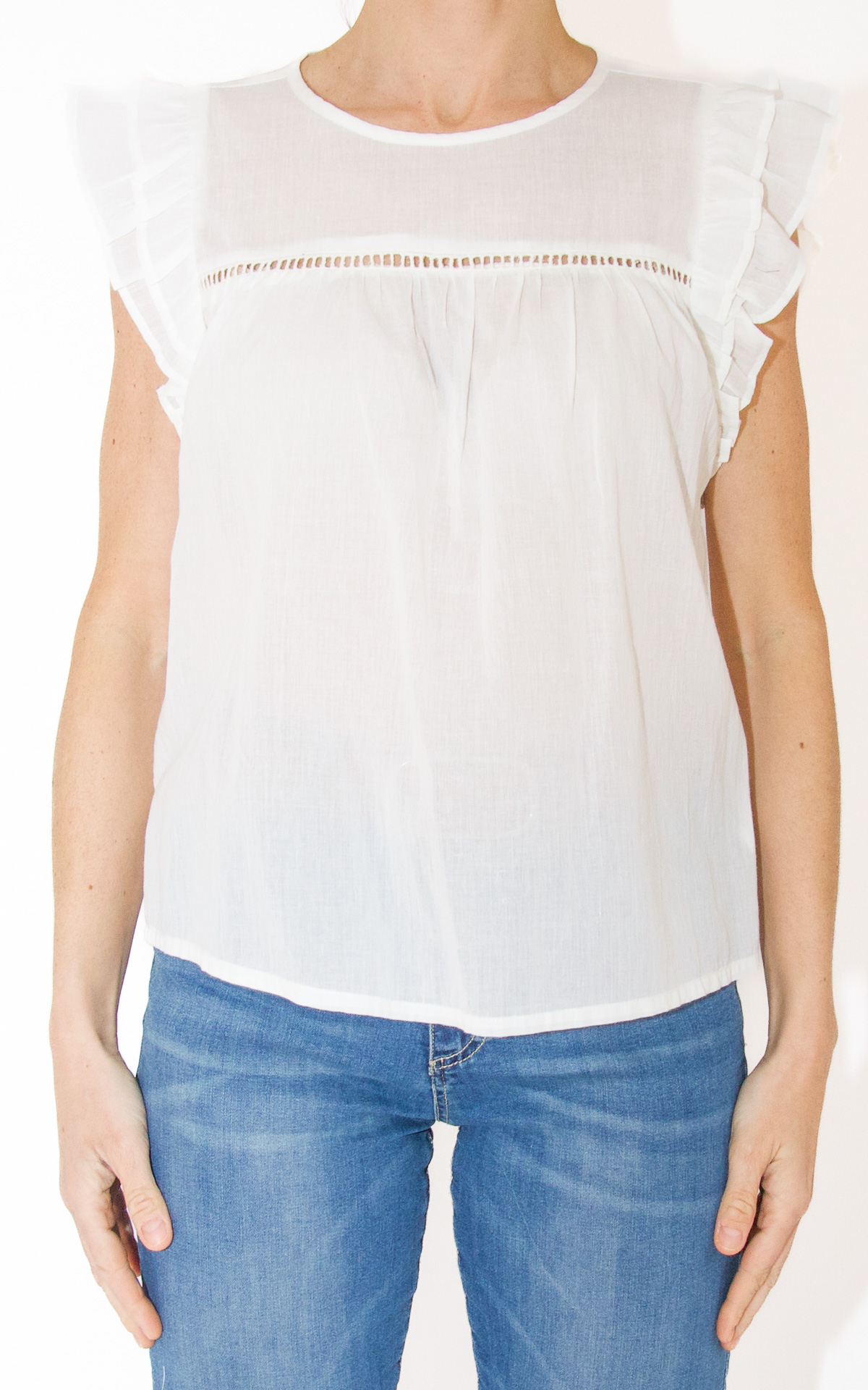 Compania Fantastica – blusa volant – bianca (image for) Compania Fantastica – blusa volant – bianca