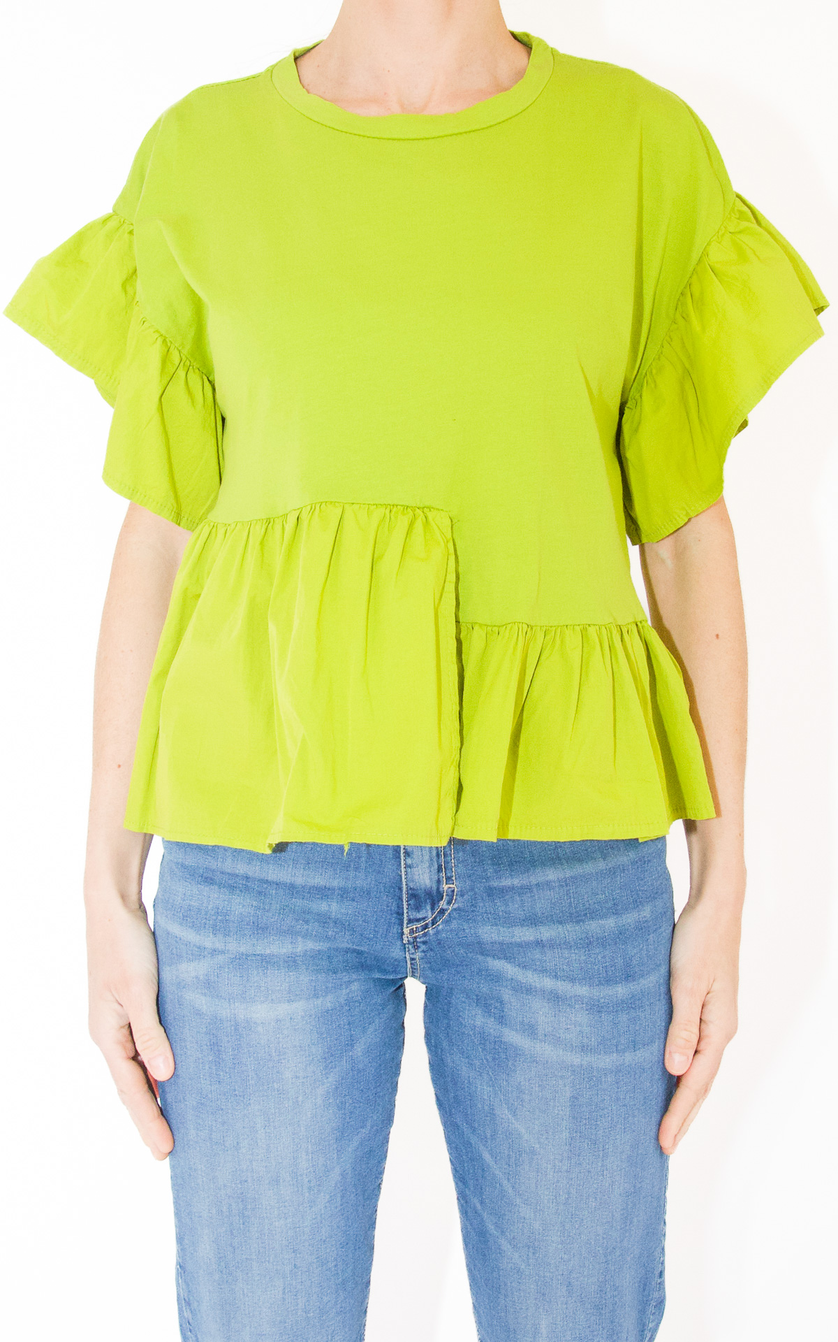(image for) Off-On – t-shirt rouches – verde lime