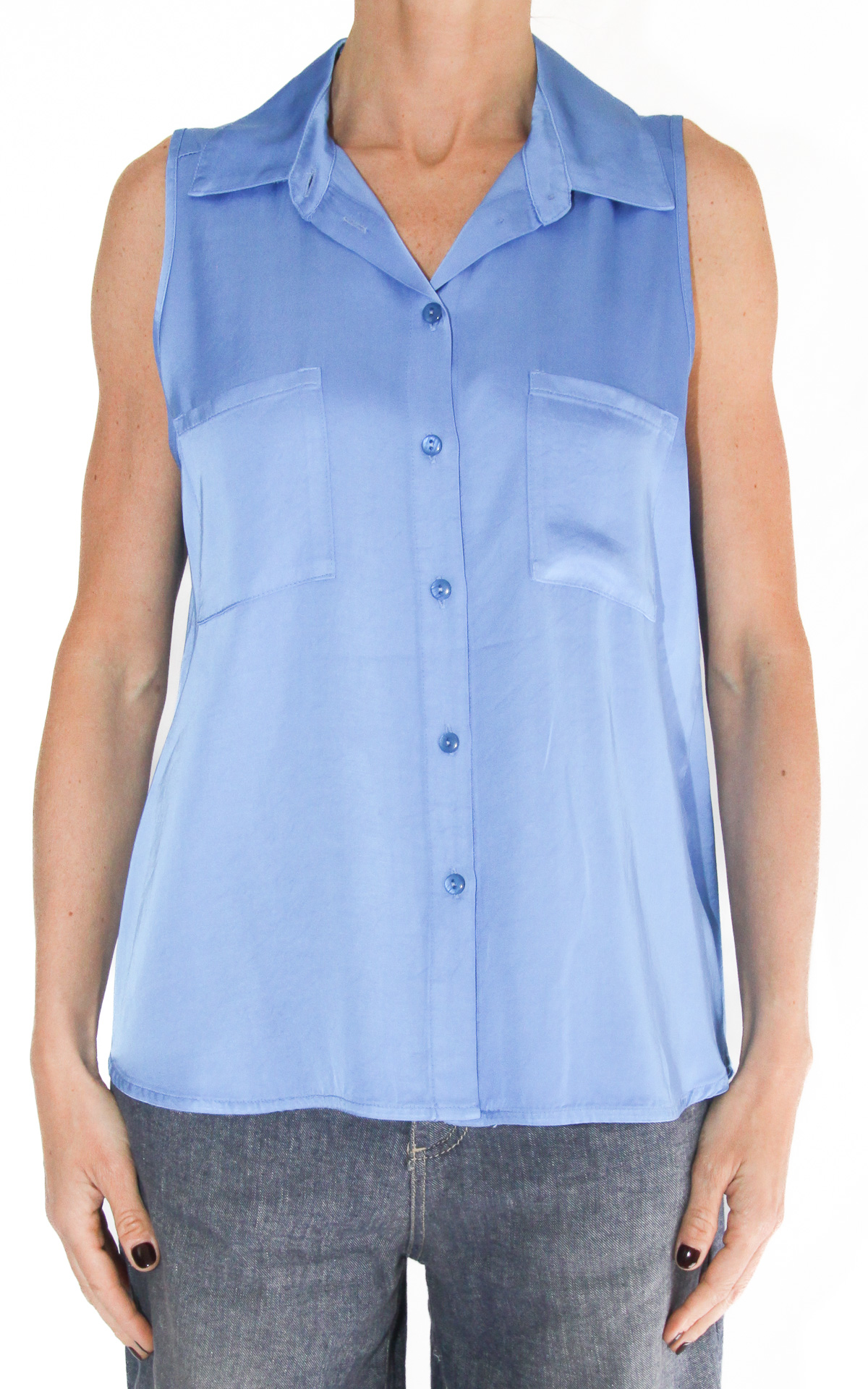 (image for) Eco – camicia taschino – azzurra