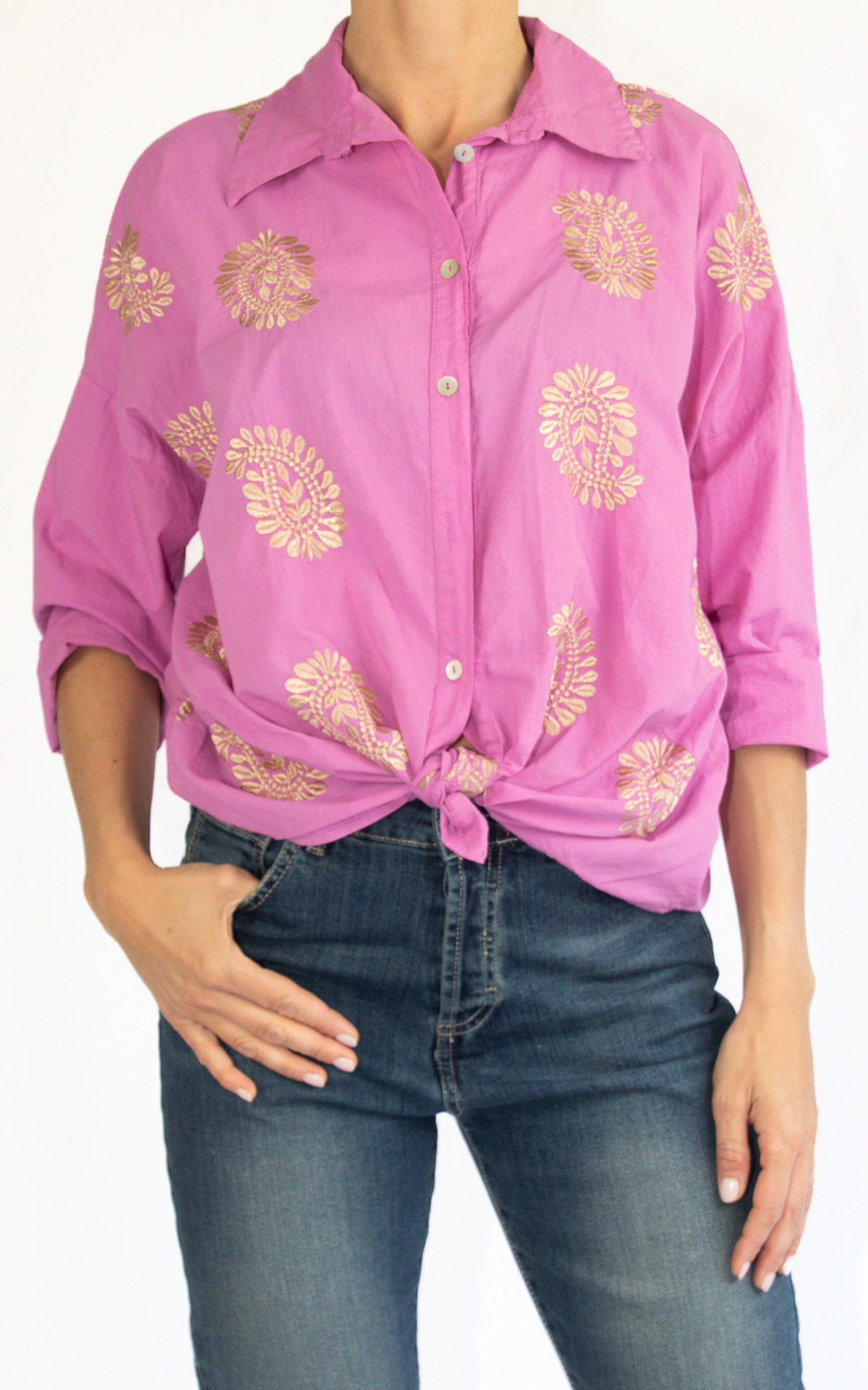 (image for) Off-On – camicia ricami – rosa