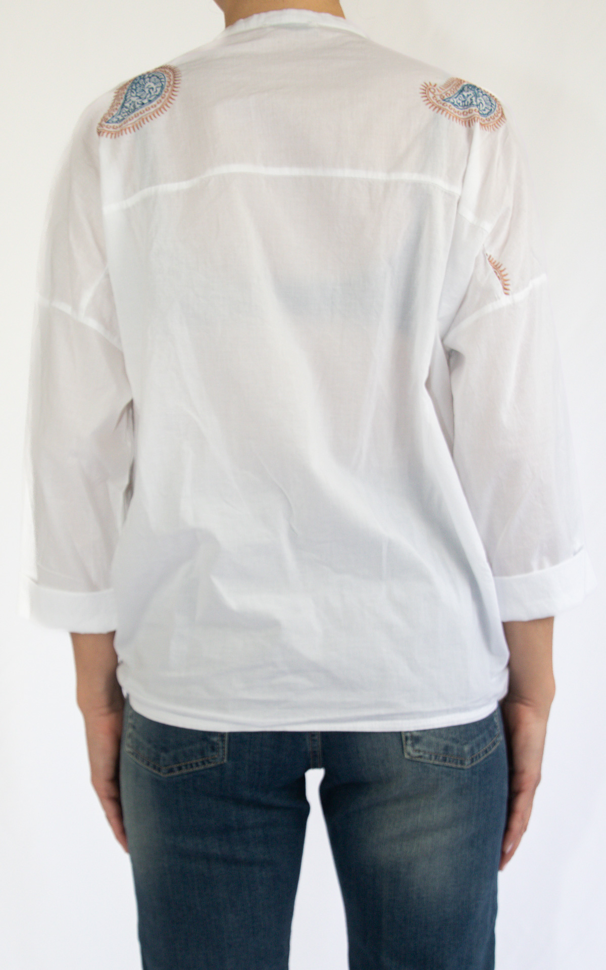 Off-On - camicia con cashmere - bianco