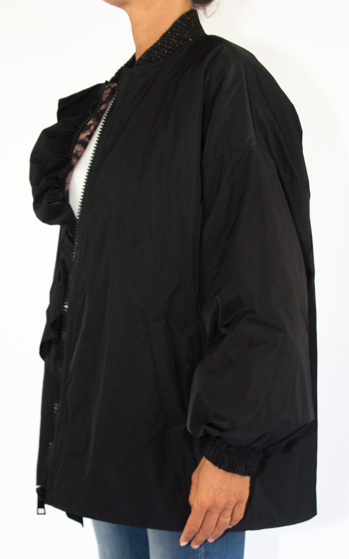 Pietronilla - giacca con rouches - nera