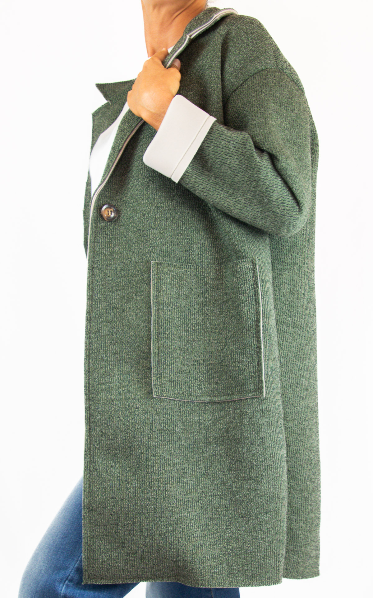 Initial - cappotto con tasche - verde