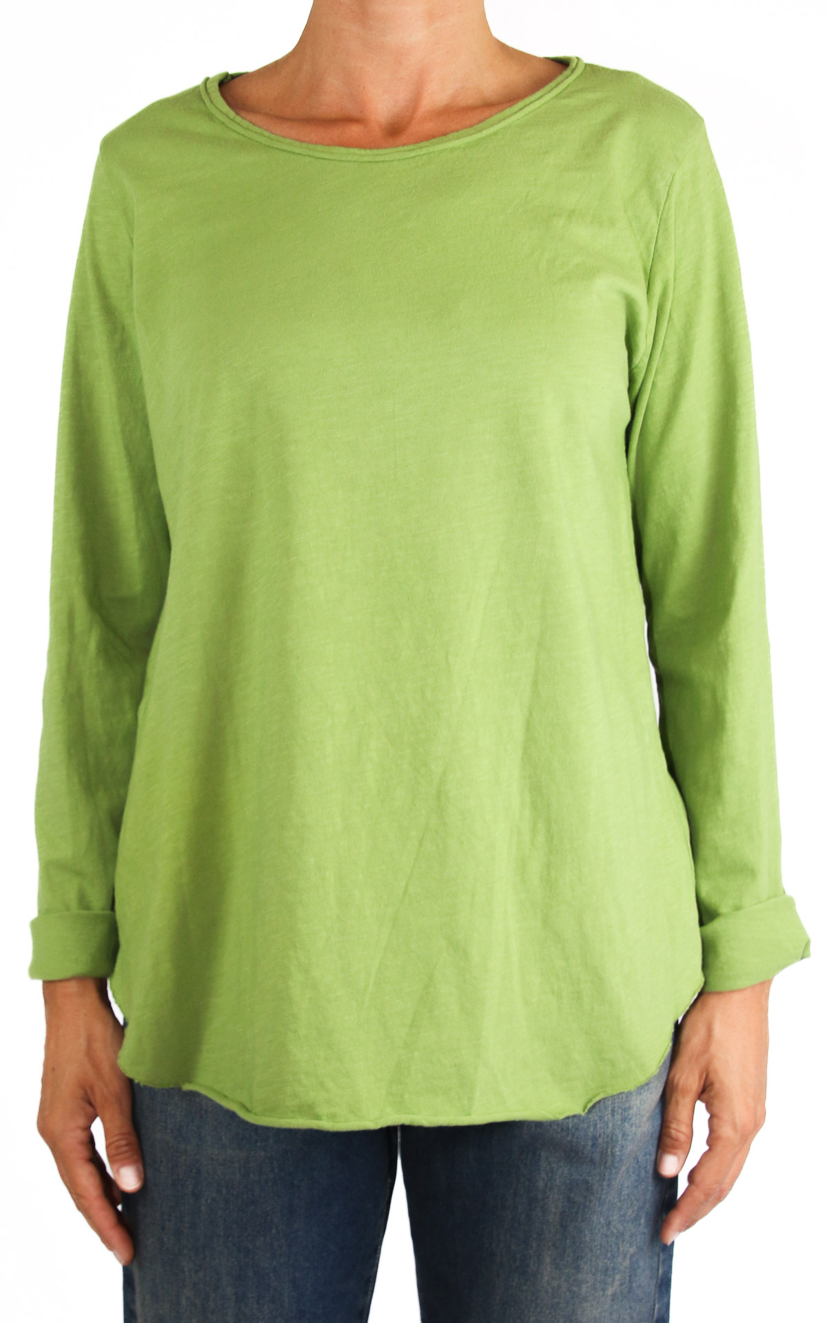 Initial - t-shirt cotone girocollo - verde
