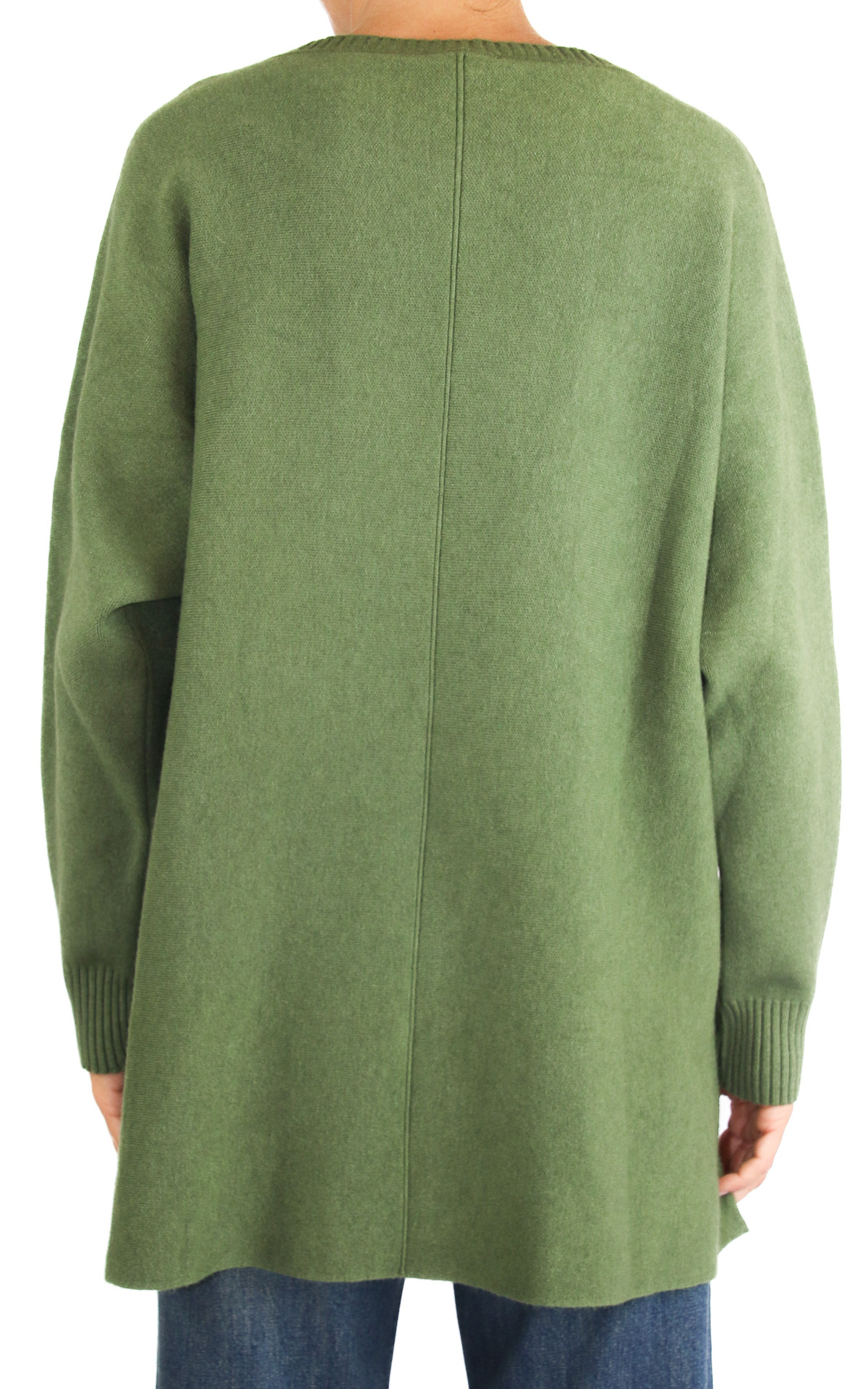 Initial - maglia frange - verde militare