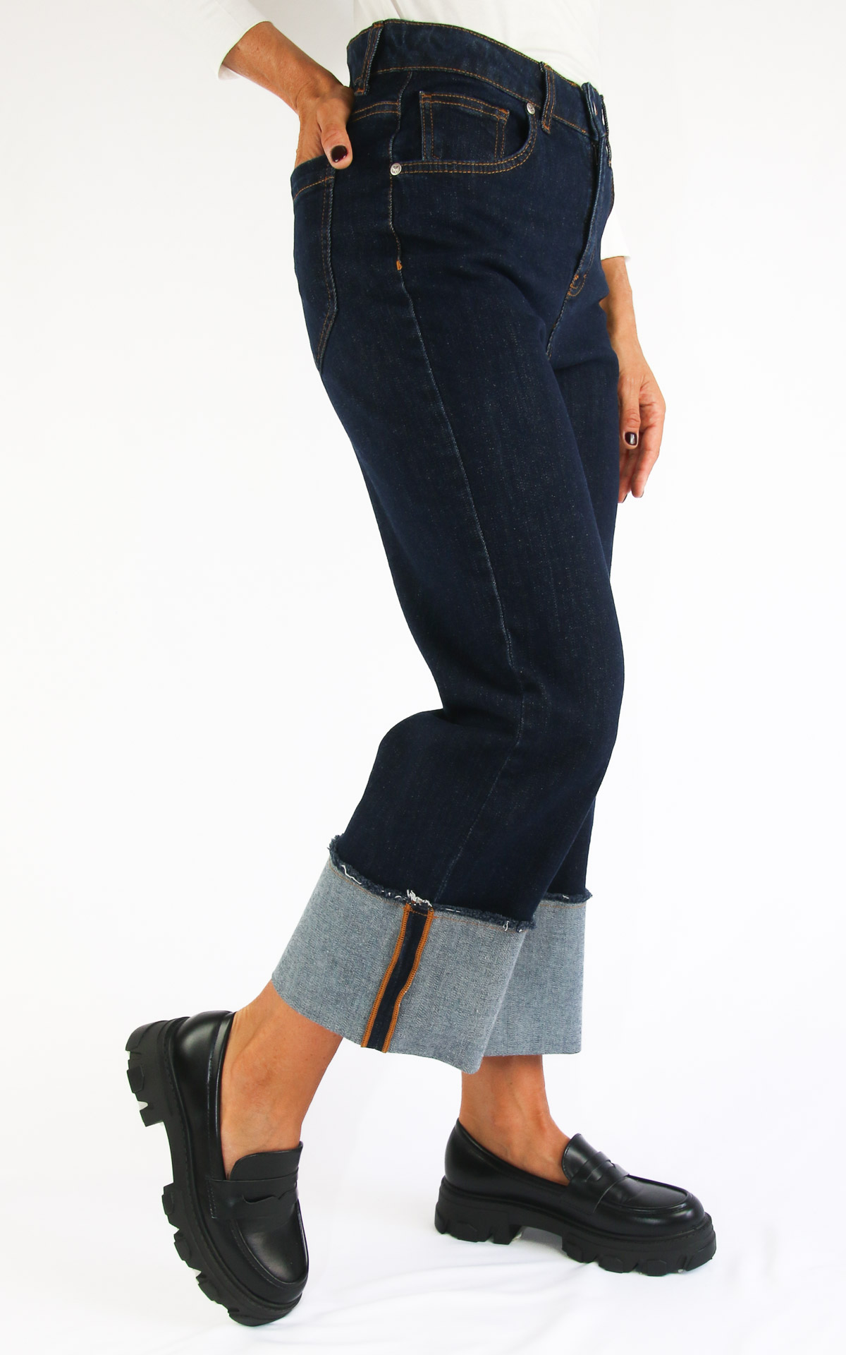 SusyMix - jeans risvolto - scuro