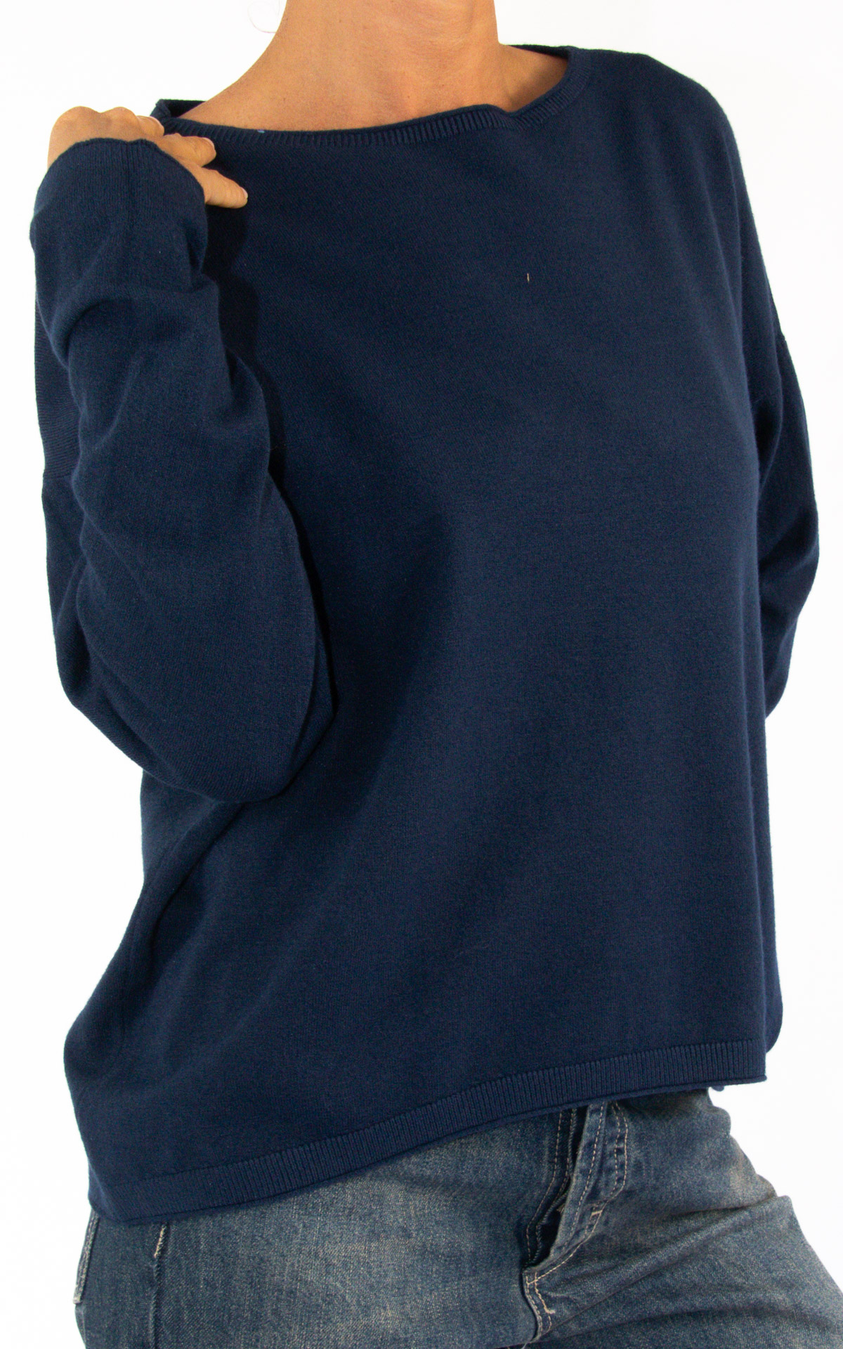 Initial - maglia girocollo - blu