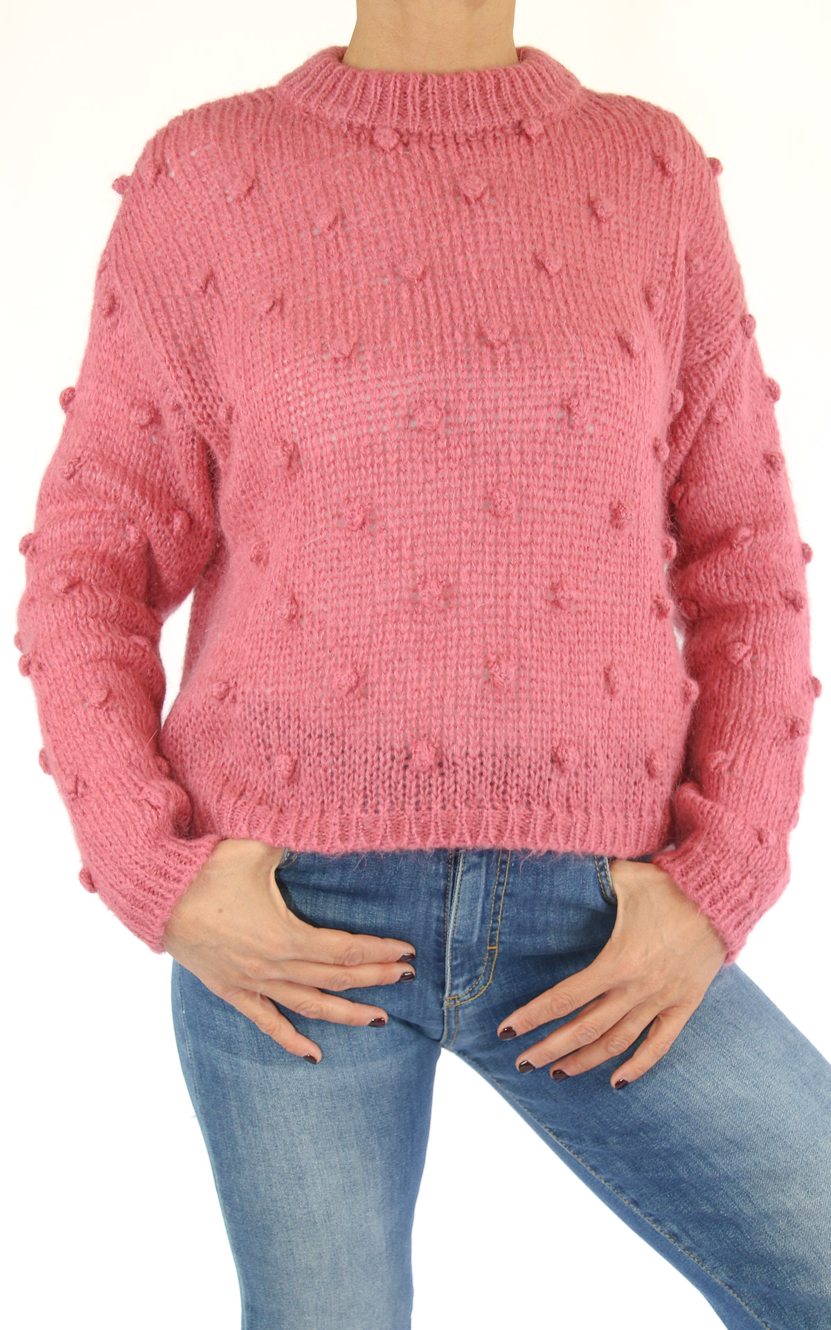 Off-On - maglia girocollo - rosa