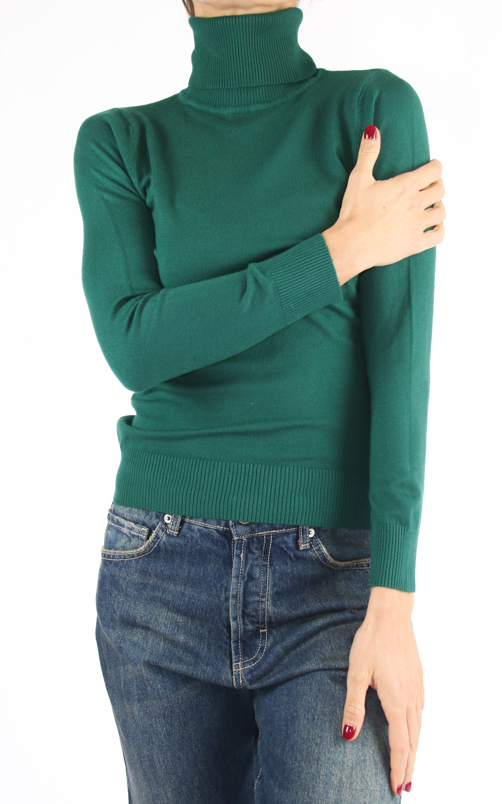 SusyMix - maglia collo alto - verde