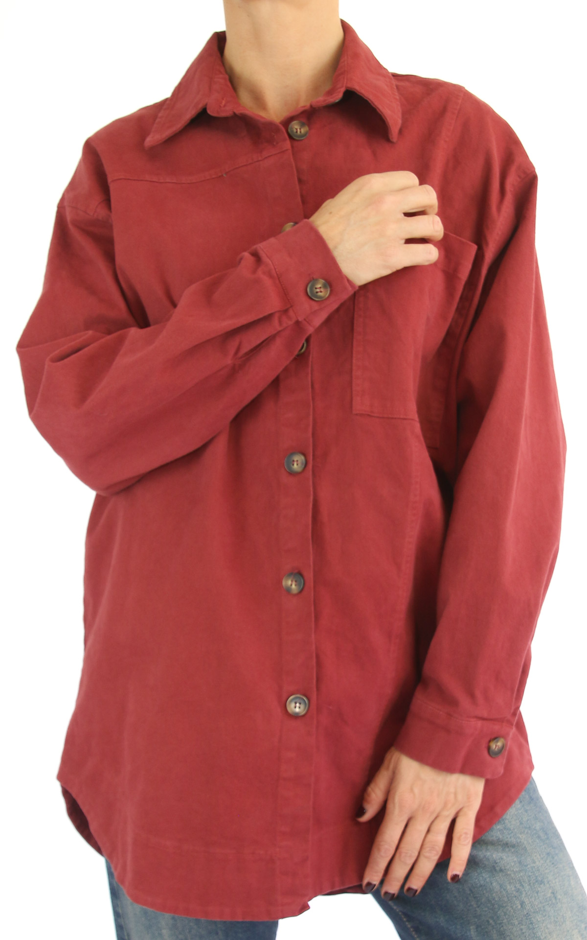 Off-On - giacca oversize - bordeaux