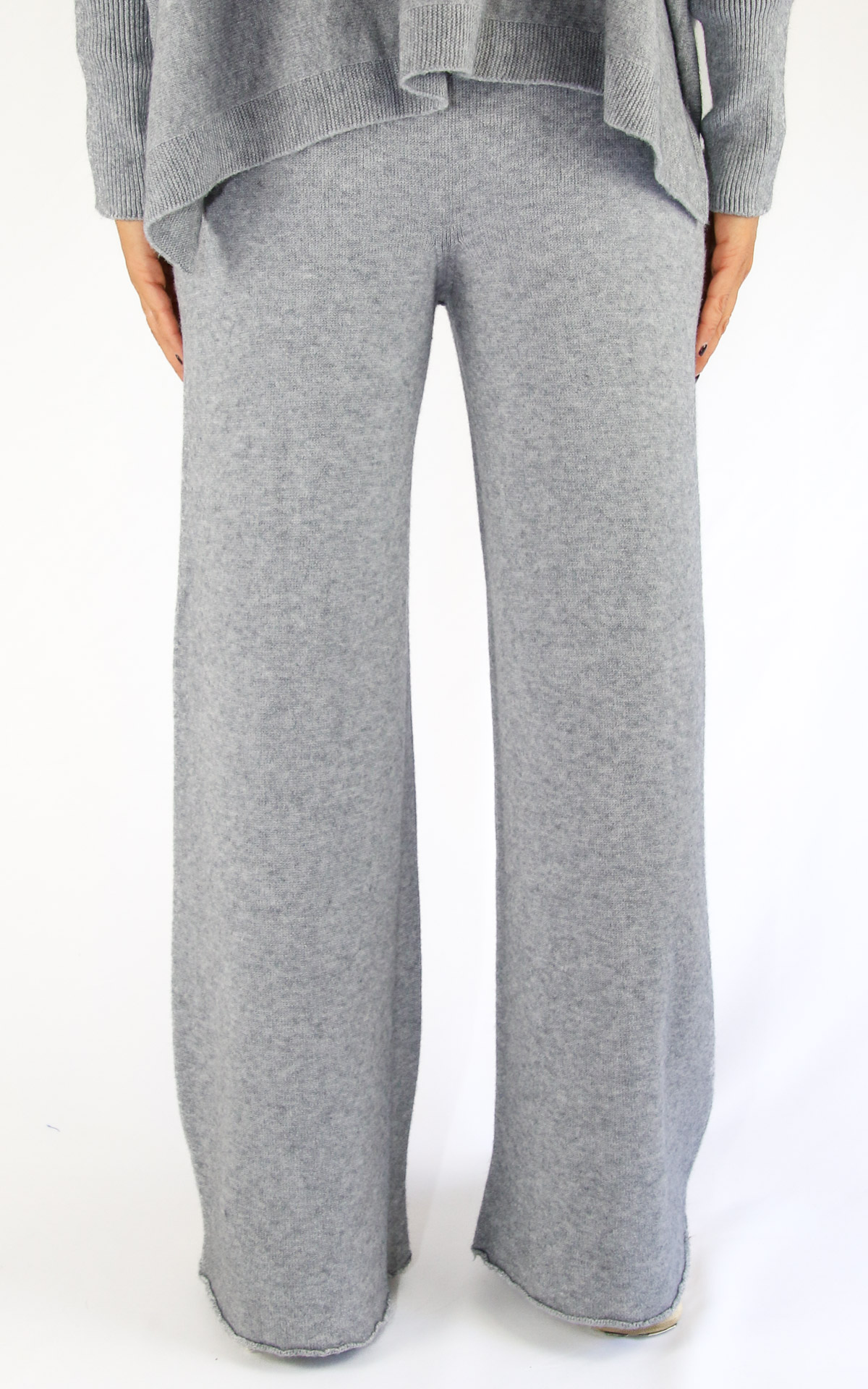 Off-On - pantalone in maglia - grigio