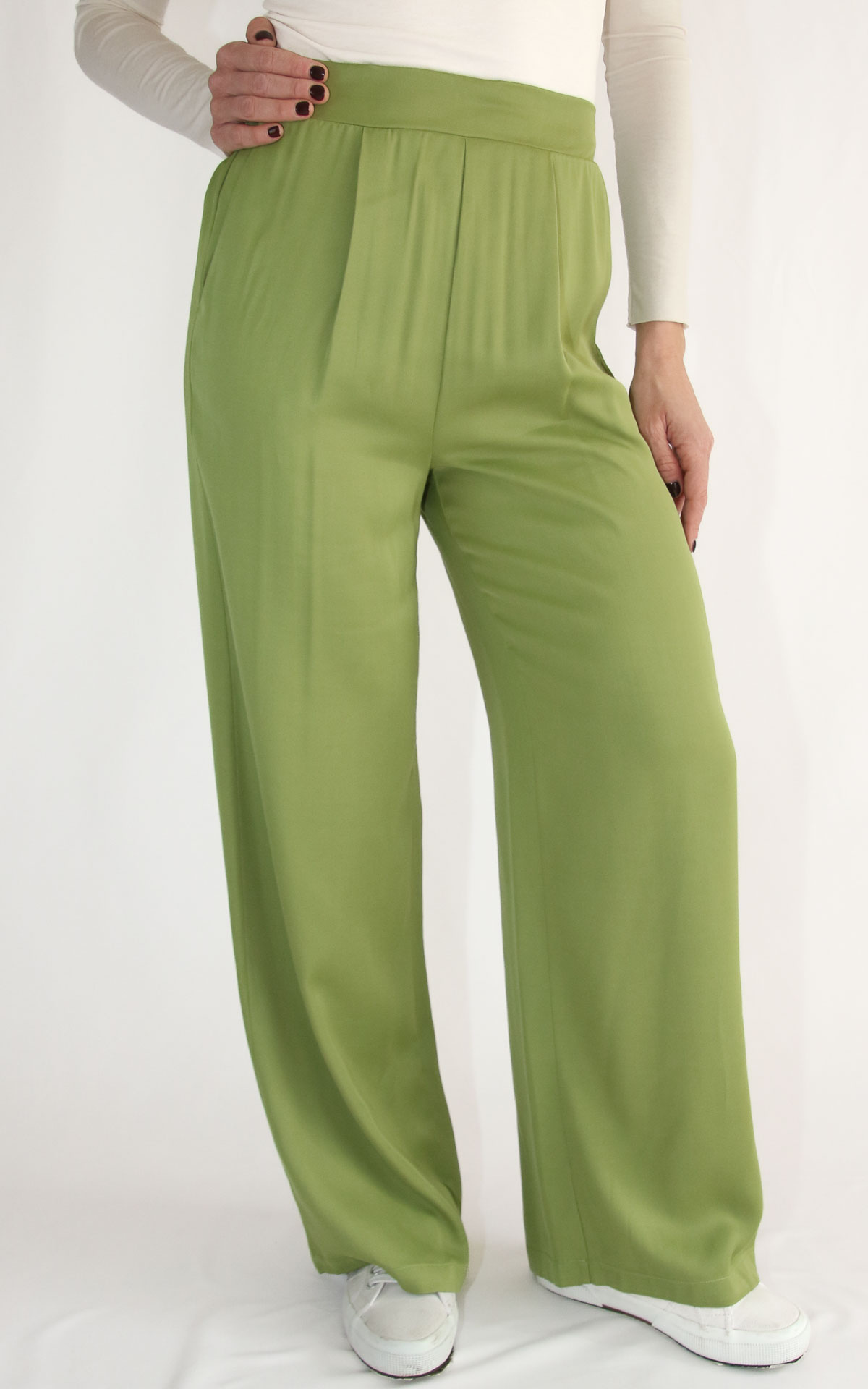 Wu' Side - Pantalone raso - Verde pistacchio