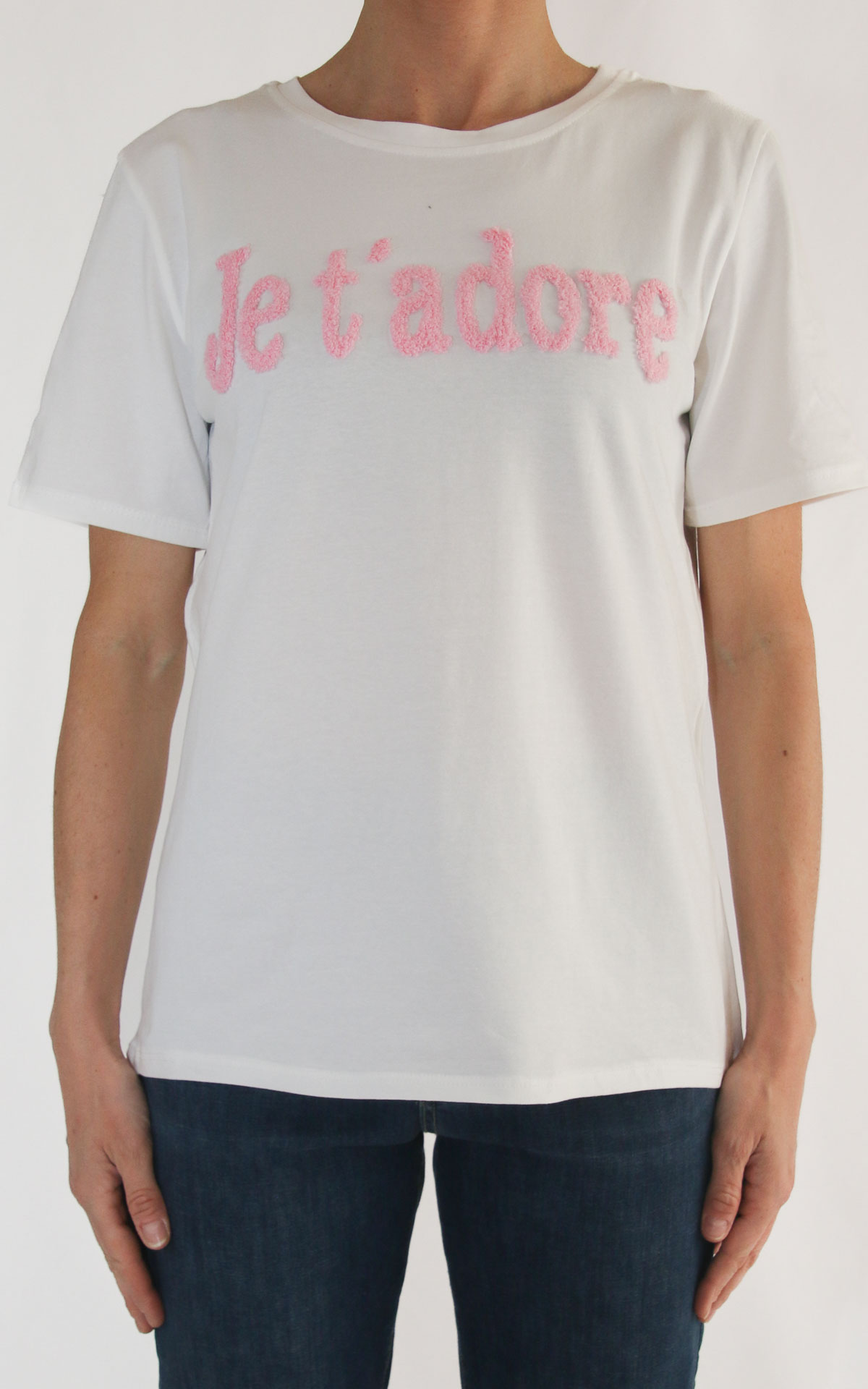 Civico 1 - T-shirt decoro - Je t'adore rosa