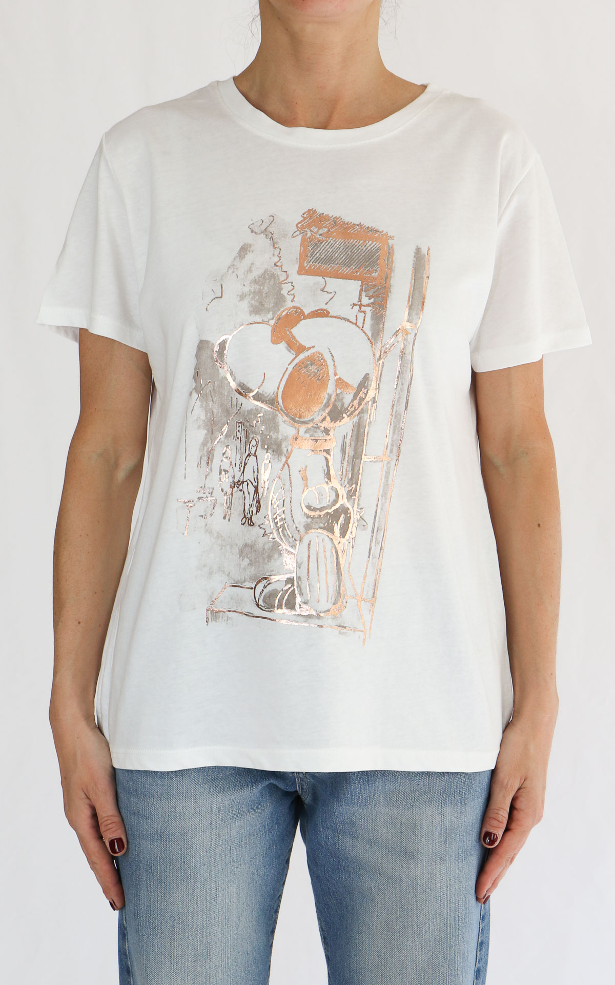Off-on - T-shirt regular - Snoopy bronzo