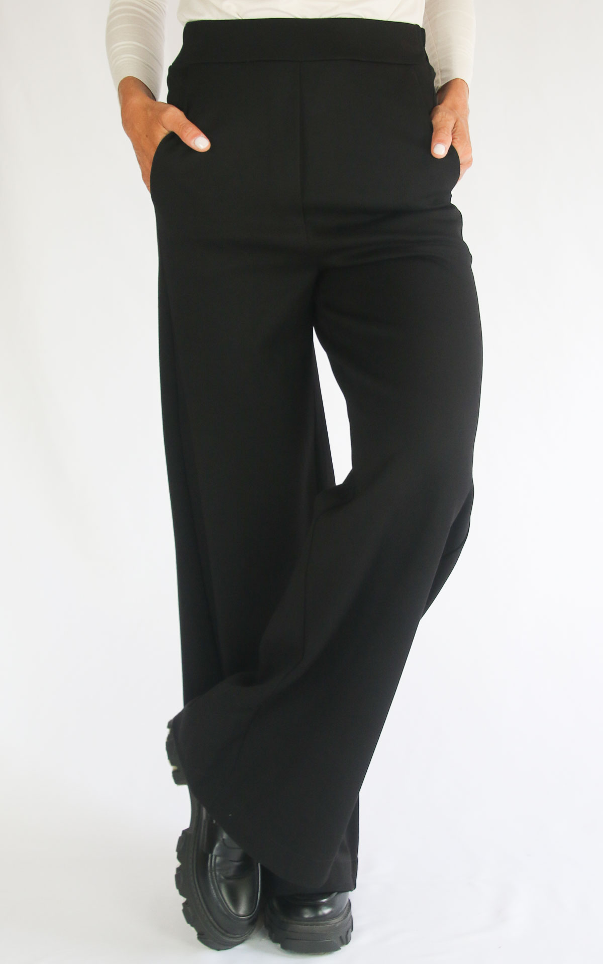 SUSYMIX - Pantalone palazzo - NERO