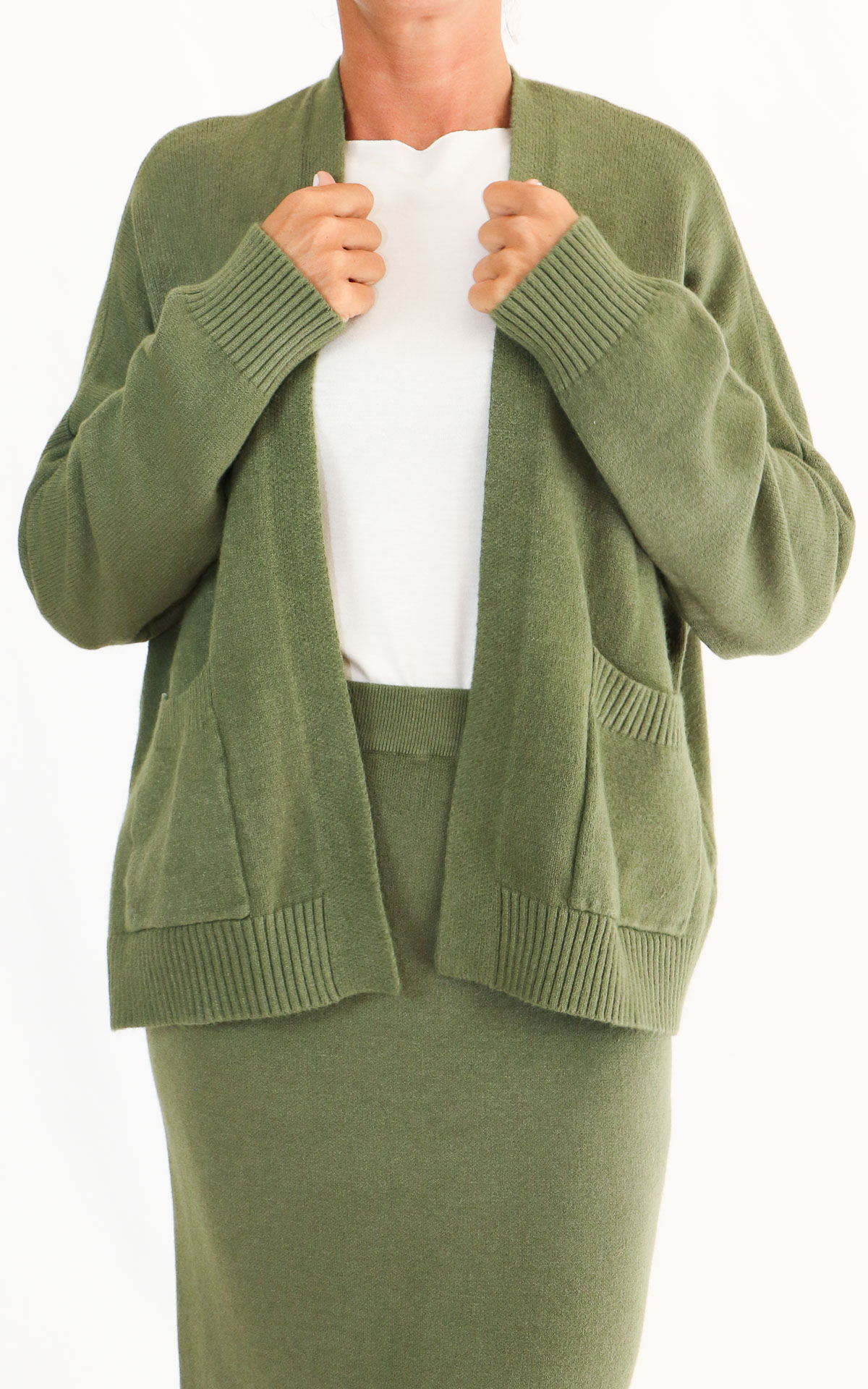 INITIAL - Cardigan corto - VERDE