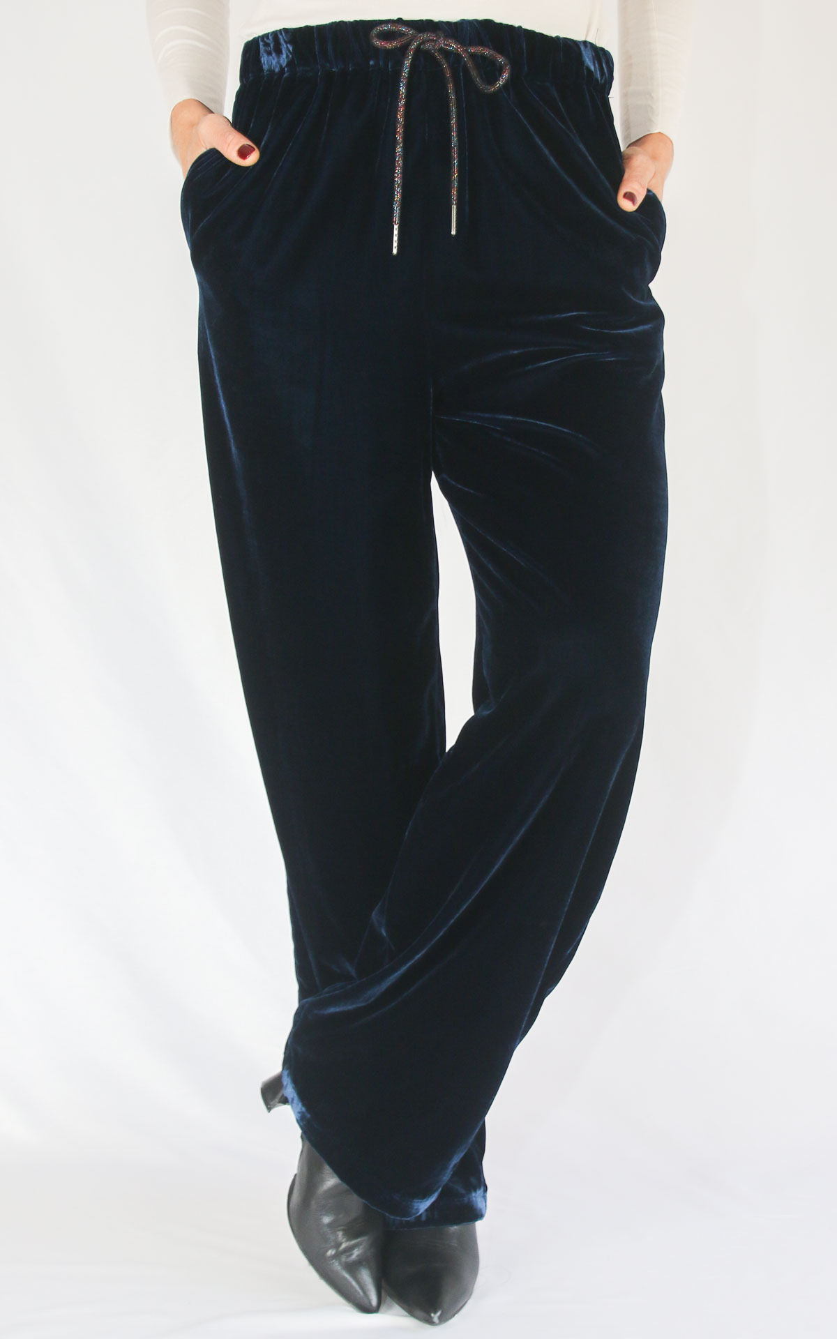 WU'SIDE - Pantalone velluto - BLU