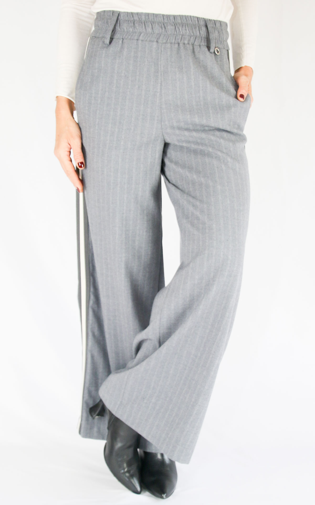 ECO - Pantalone banda laterale - GRIGIO