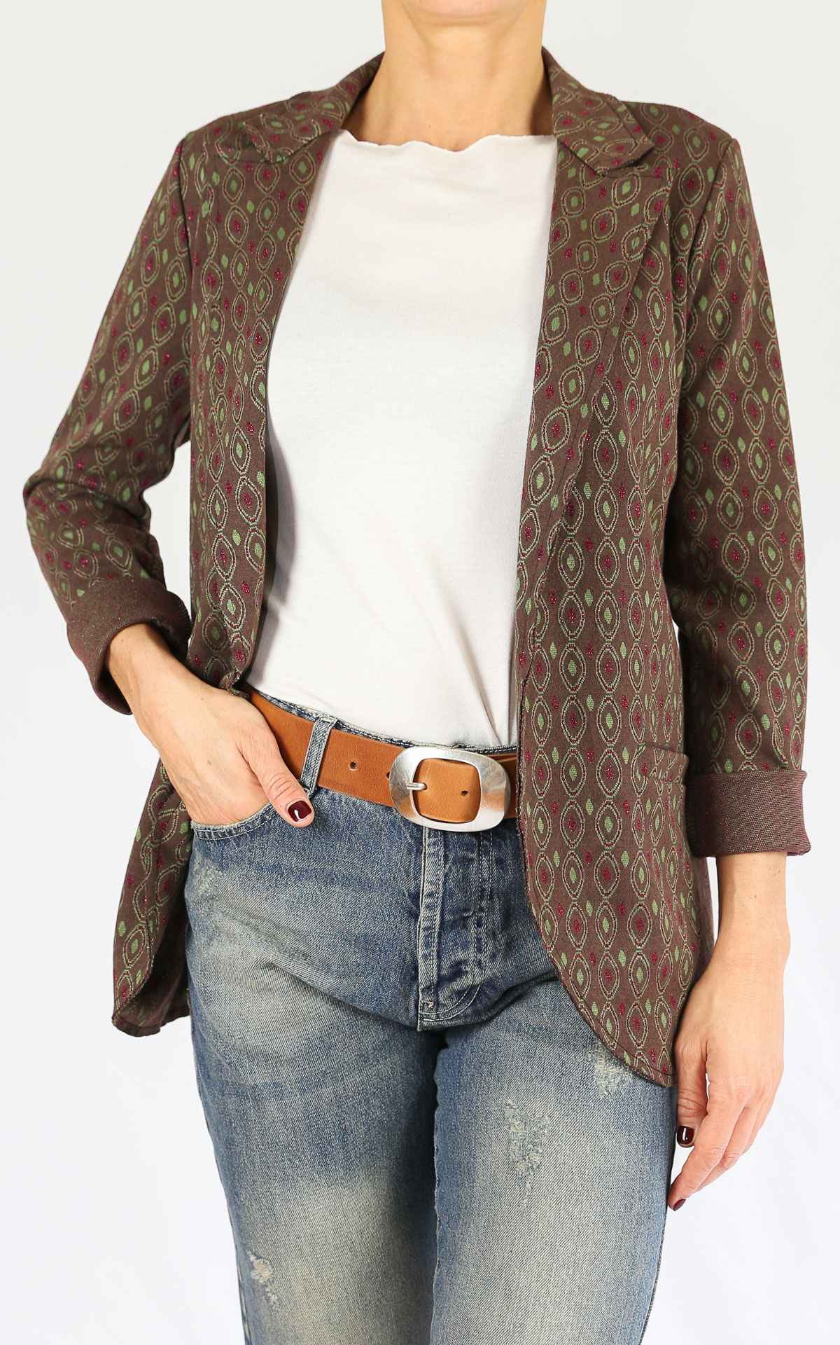 OFF-ON - Blazer Joy - MORO/ VERDE/ FUCSIA