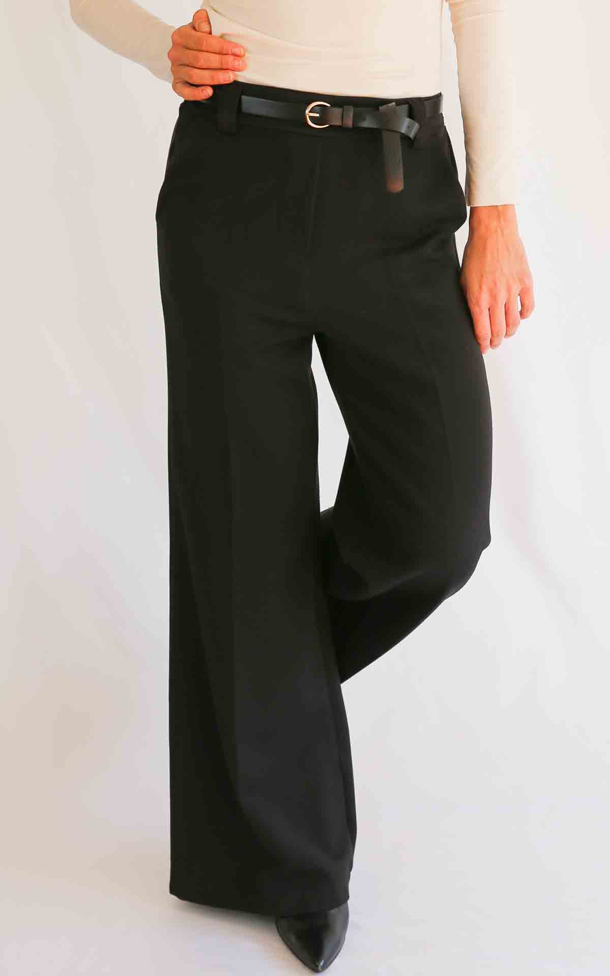 SUSYMIX - Pantalone con cintura - NERO