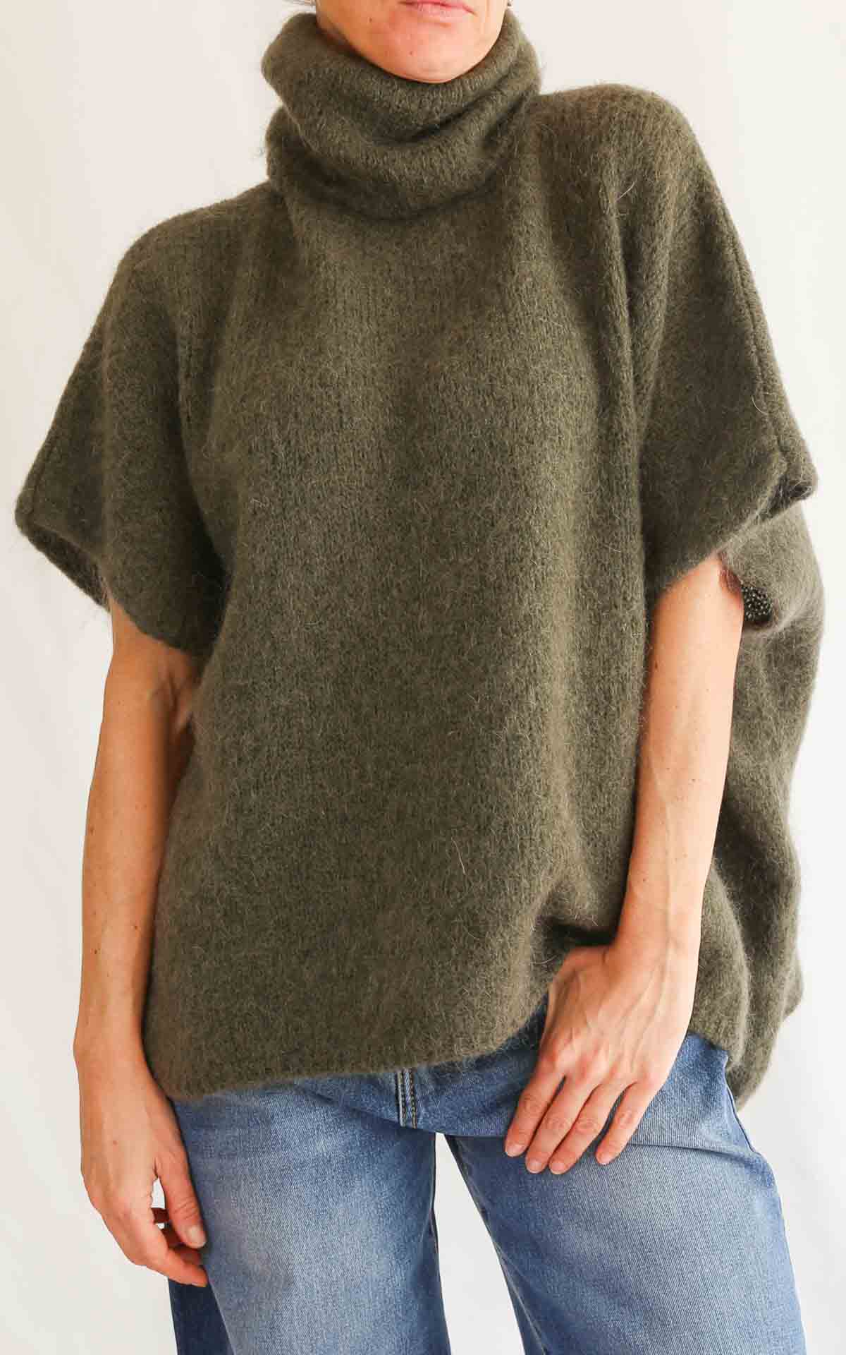 OFF-ON - Poncho collo alto - VERDE