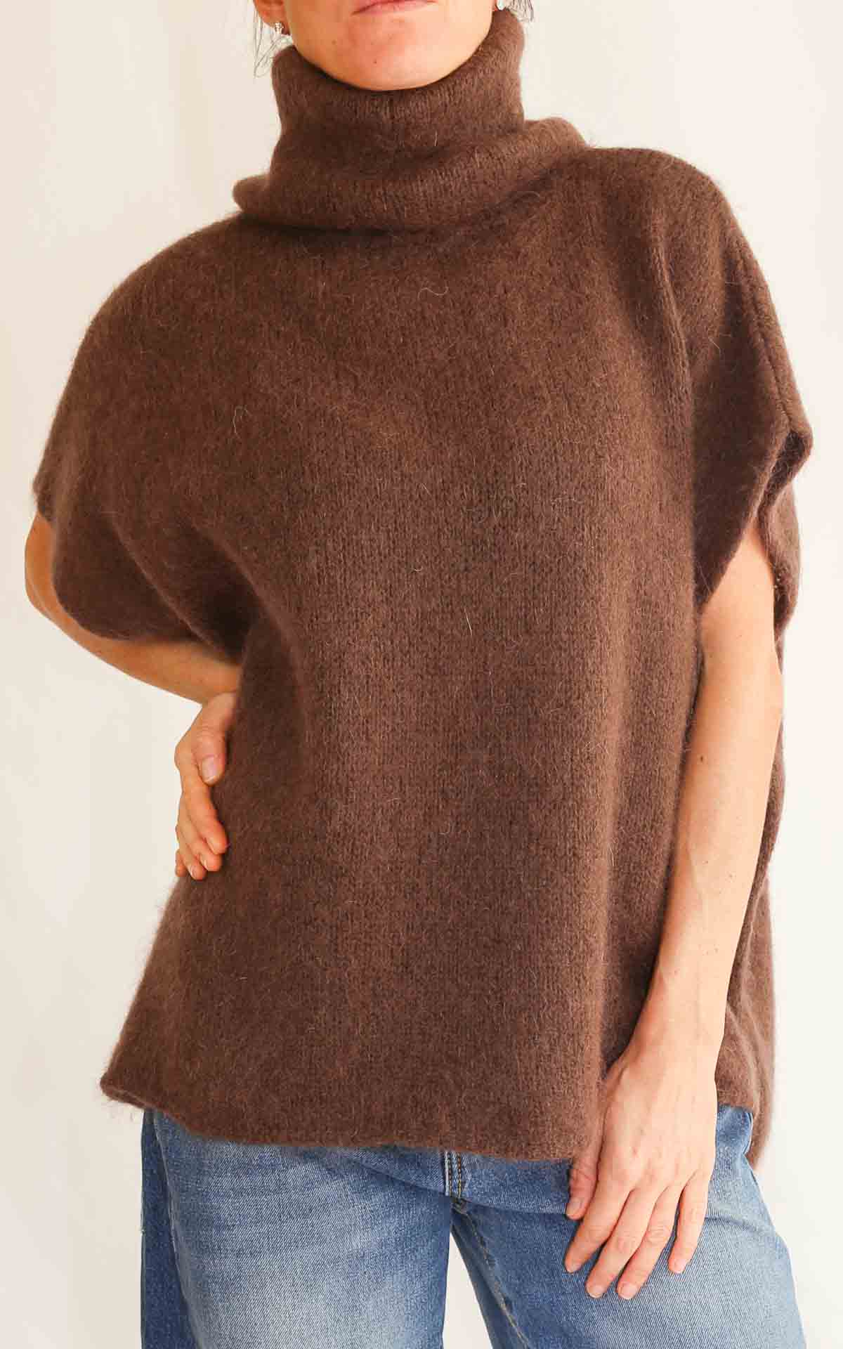 OFF-ON - Poncho collo alto - MORO