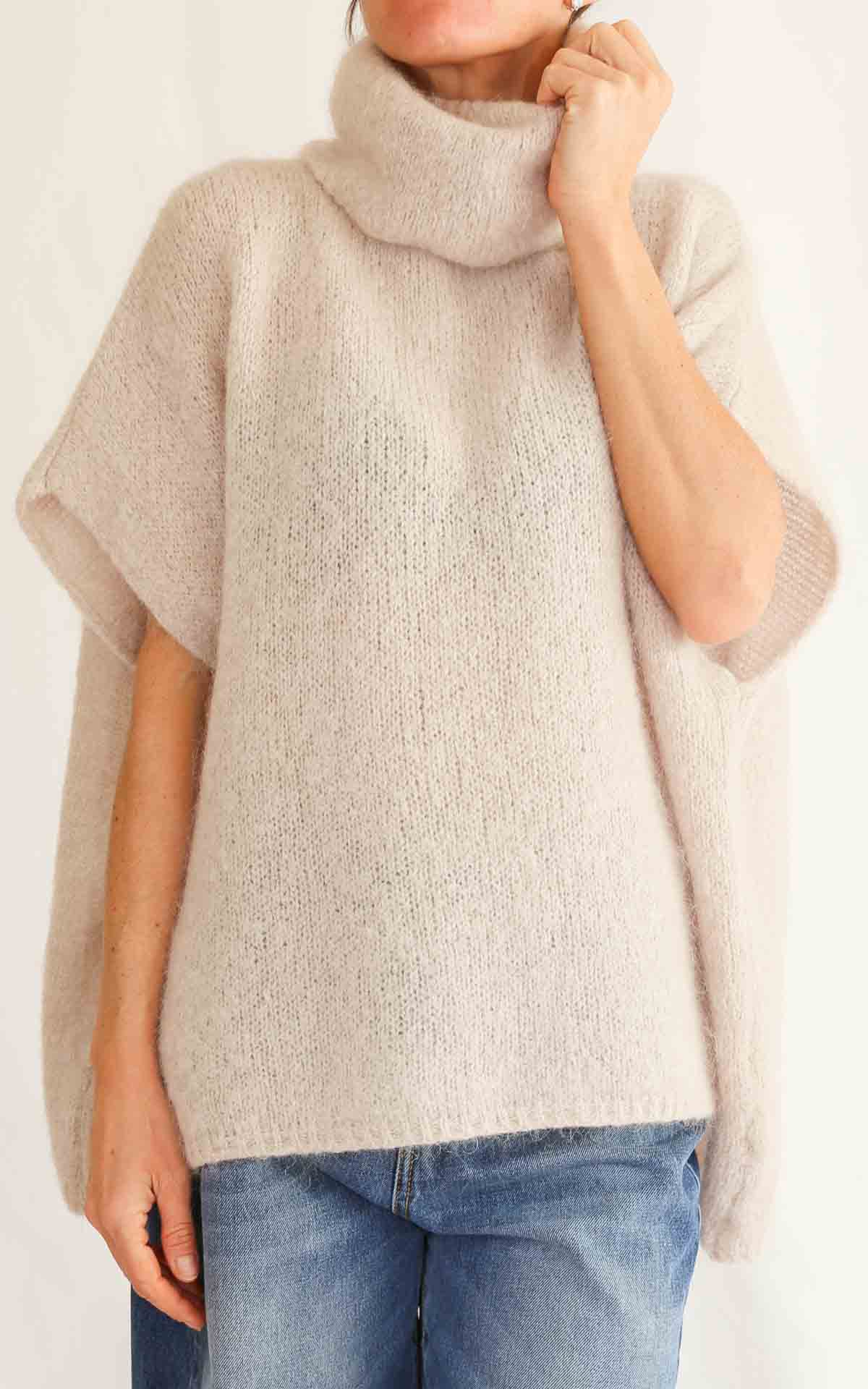 OFF-ON - Poncho collo alto - MANDORLA