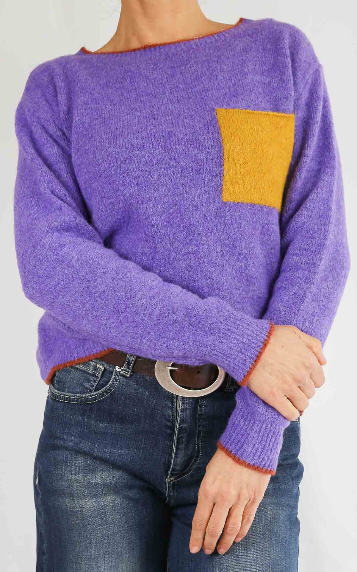 OFF-ON - Maglia taschino - VIOLA