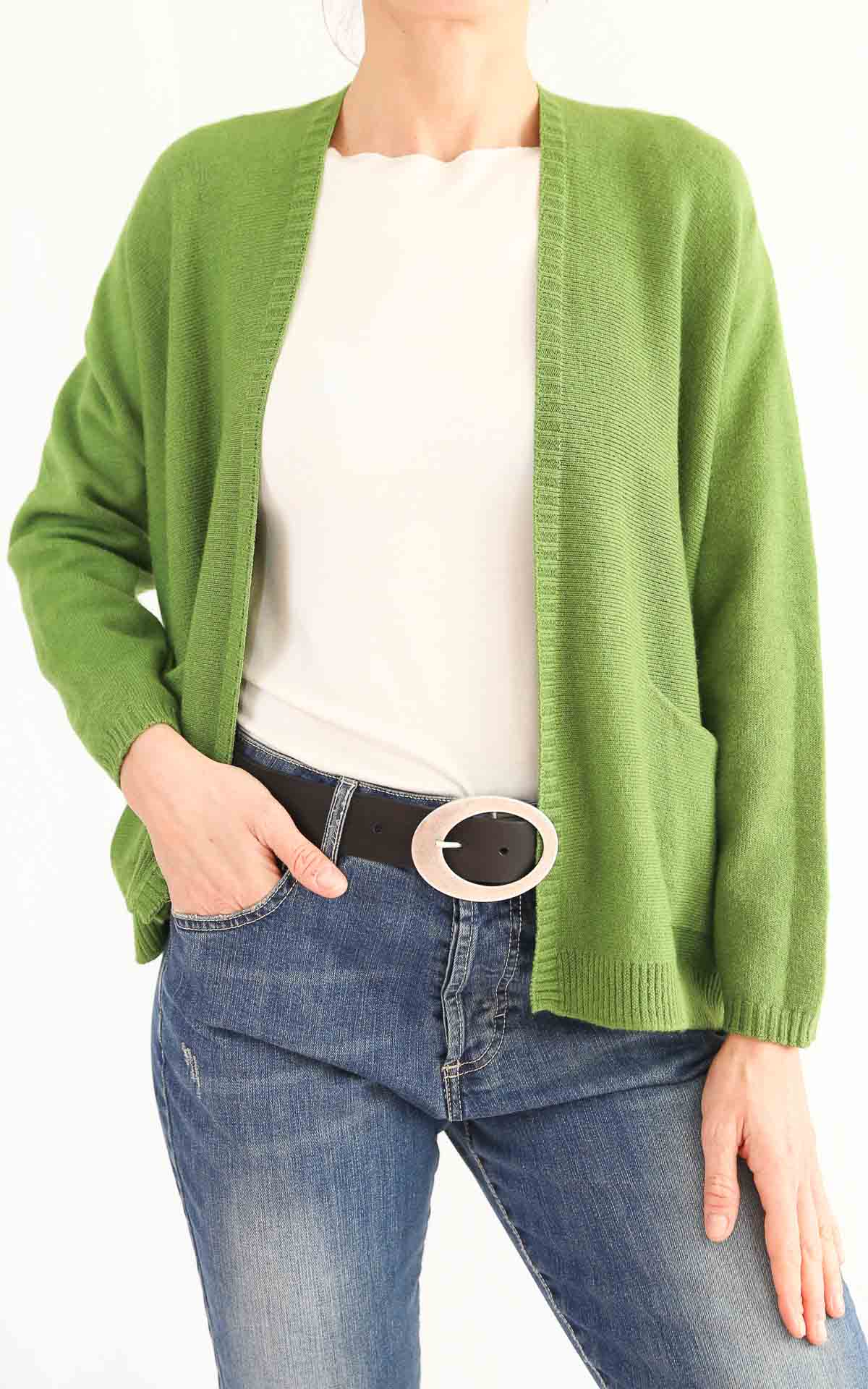 INITIAL - Cardigan tasca - VERDE PISTACCHIO