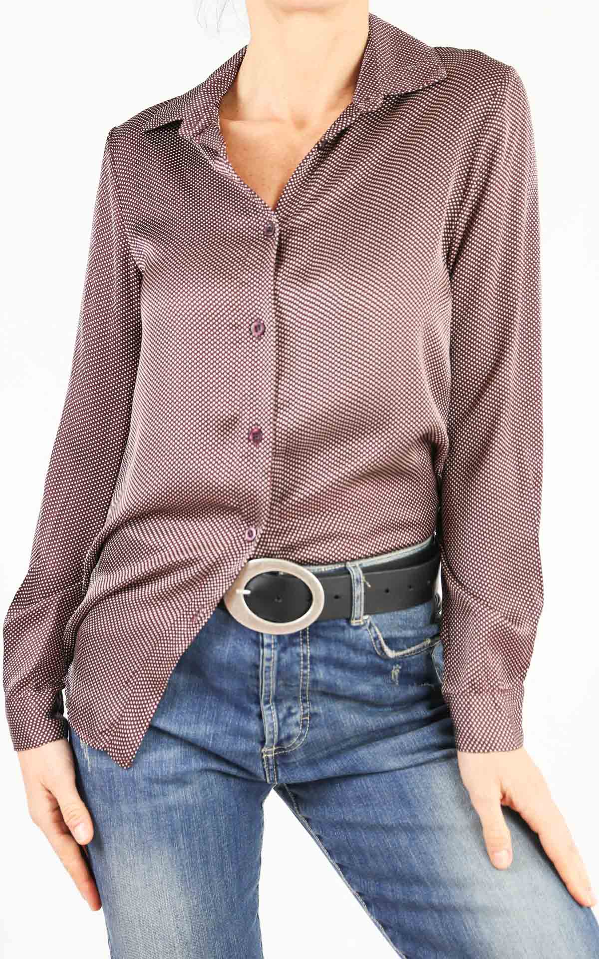 OFF-ON - Camicia micro pois - WINE