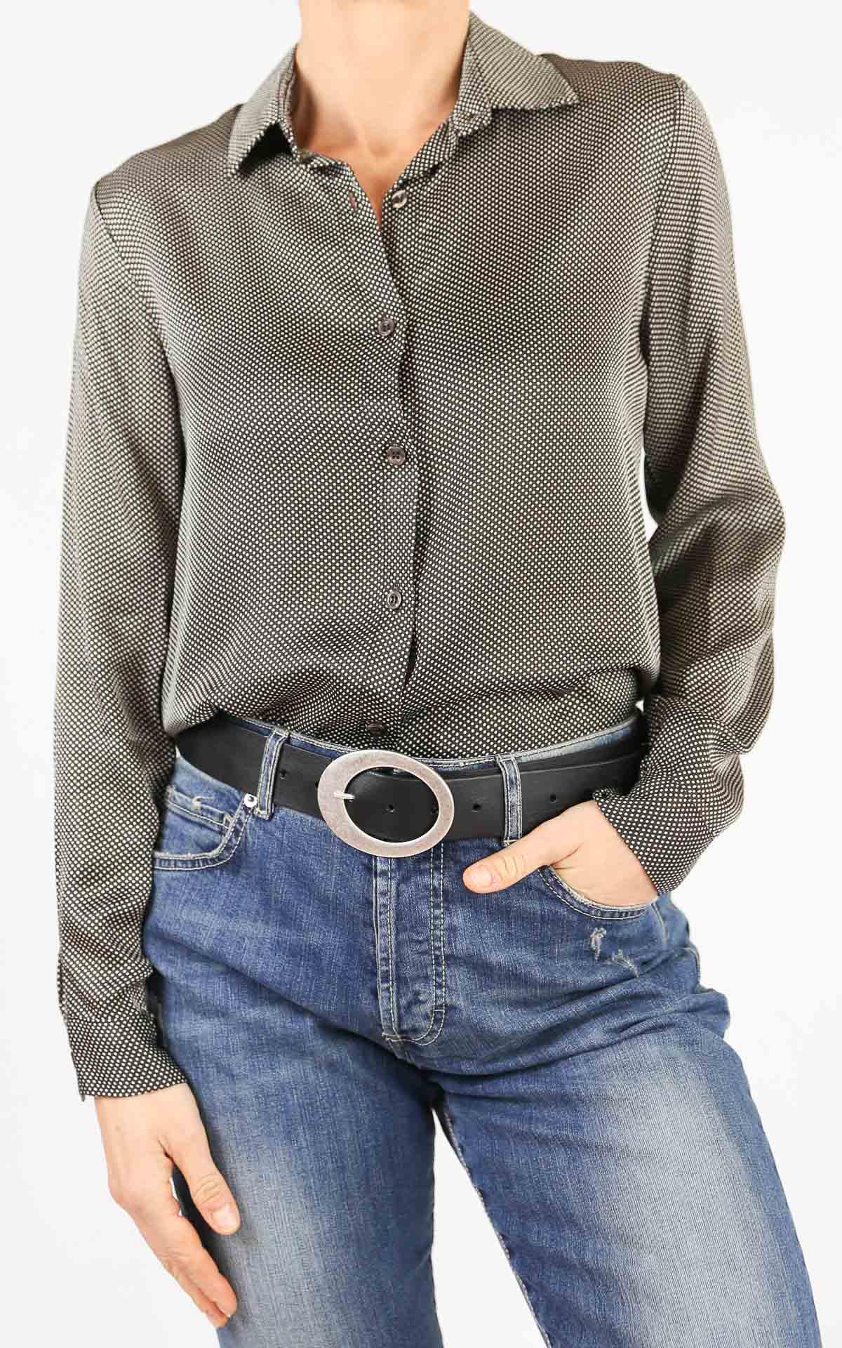 OFF-ON - Camicia micro pois - MORO