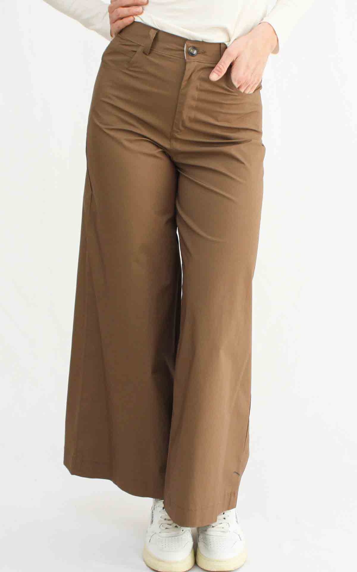 ECO - Pantalone crop largo - MORO