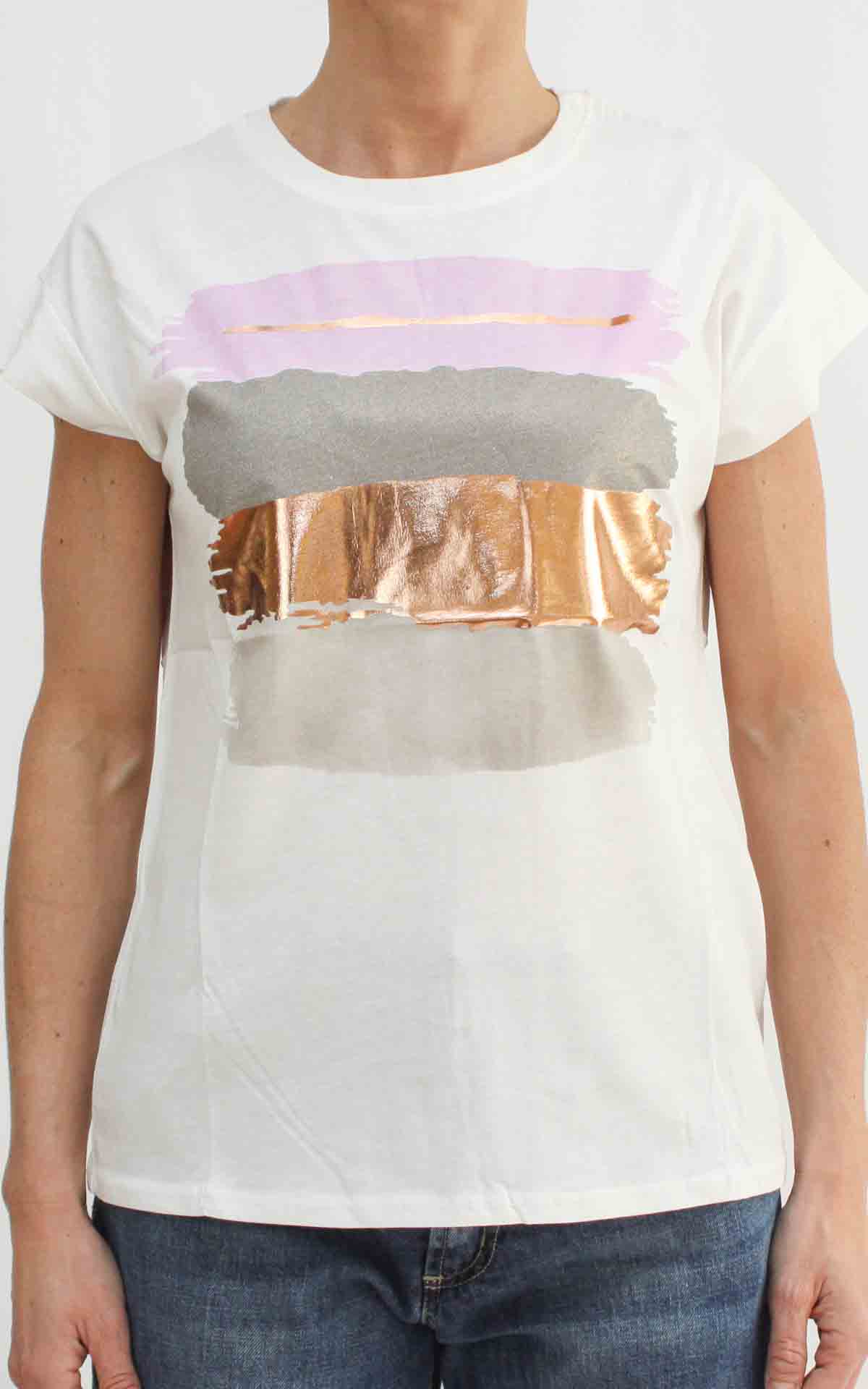 OFF-ON - T-shirt pennellate - LILLA