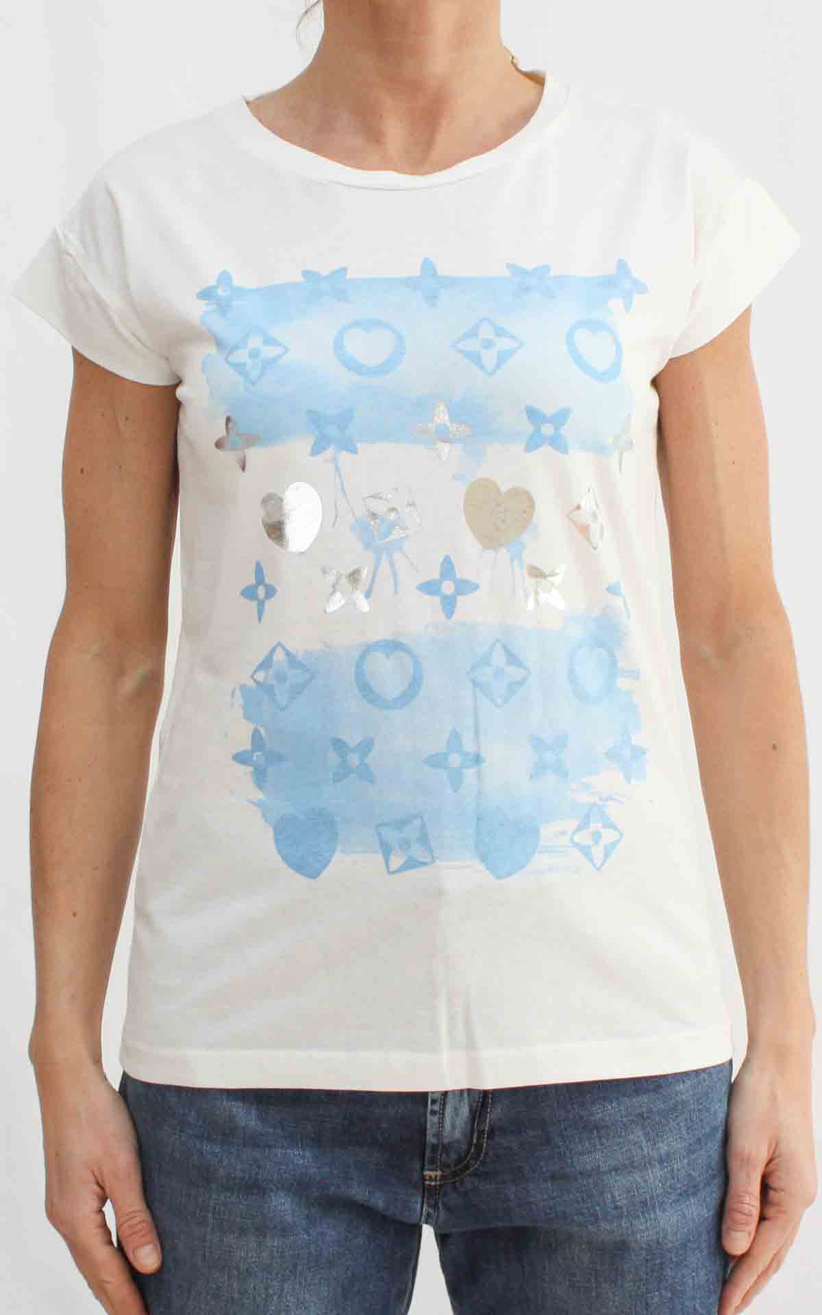 OFF-ON- T-shirt stampa - CELESTE