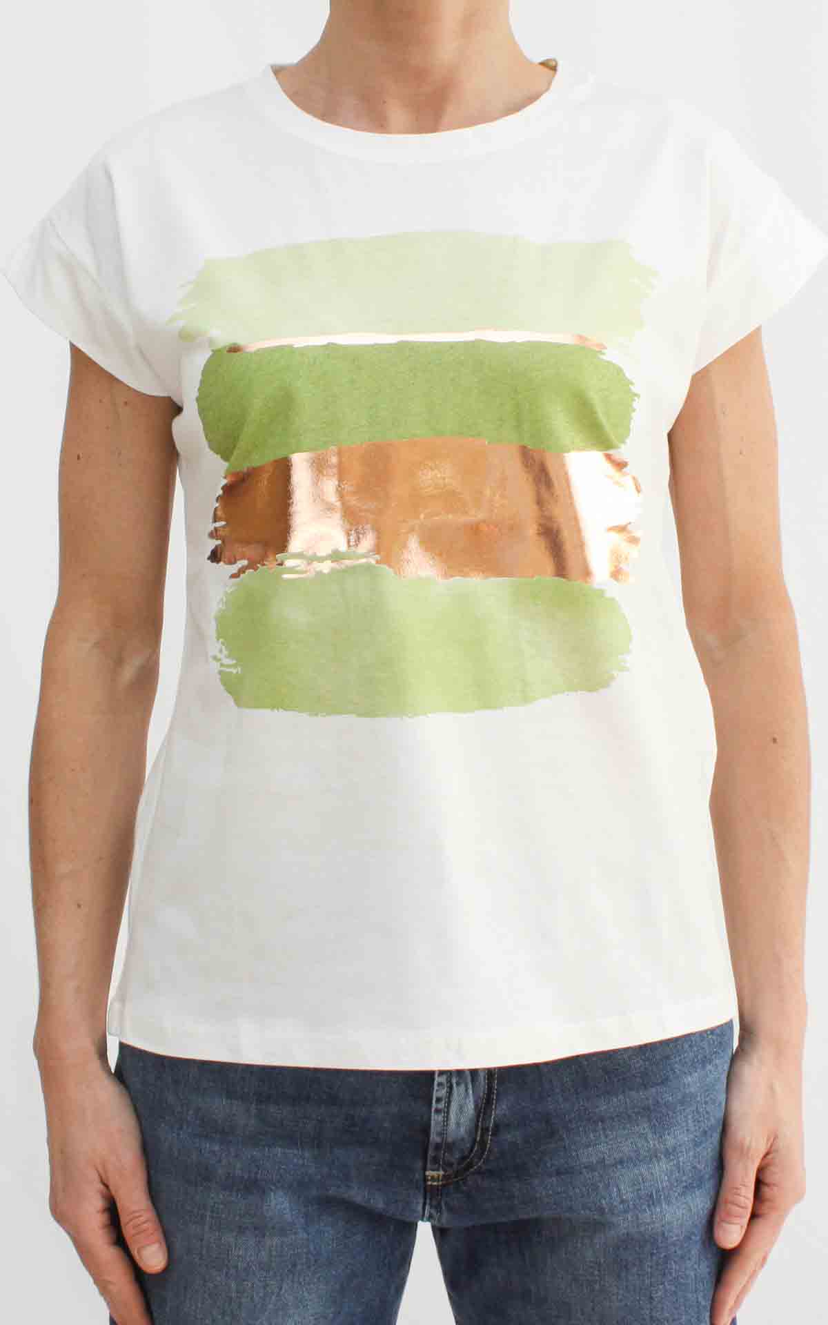 OFF-ON - T-shirt pennellate - VERDE PISTACCHIO